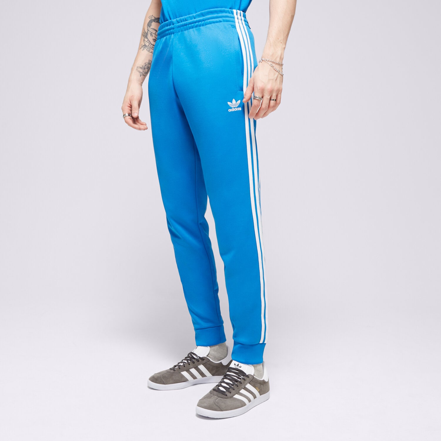 Spodnie sportowe męskie ADIDAS SPODNIE SSTAR TP BLUE IM4542 NIEBIESKI