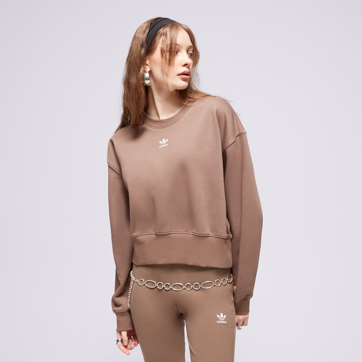 Bluza damska ADIDAS BLUZA SWEATSHIRT IR5971 BRĄZOWY