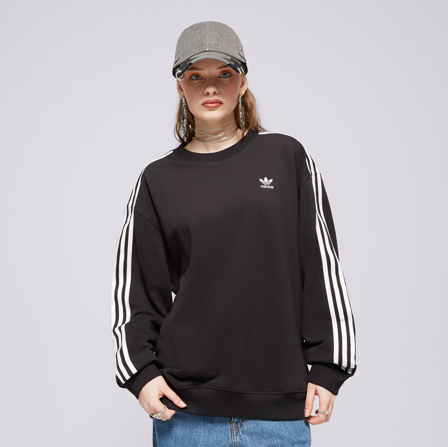 Bluza damska ADIDAS BLUZA 3 S CREW OS IU2423 CZARNY