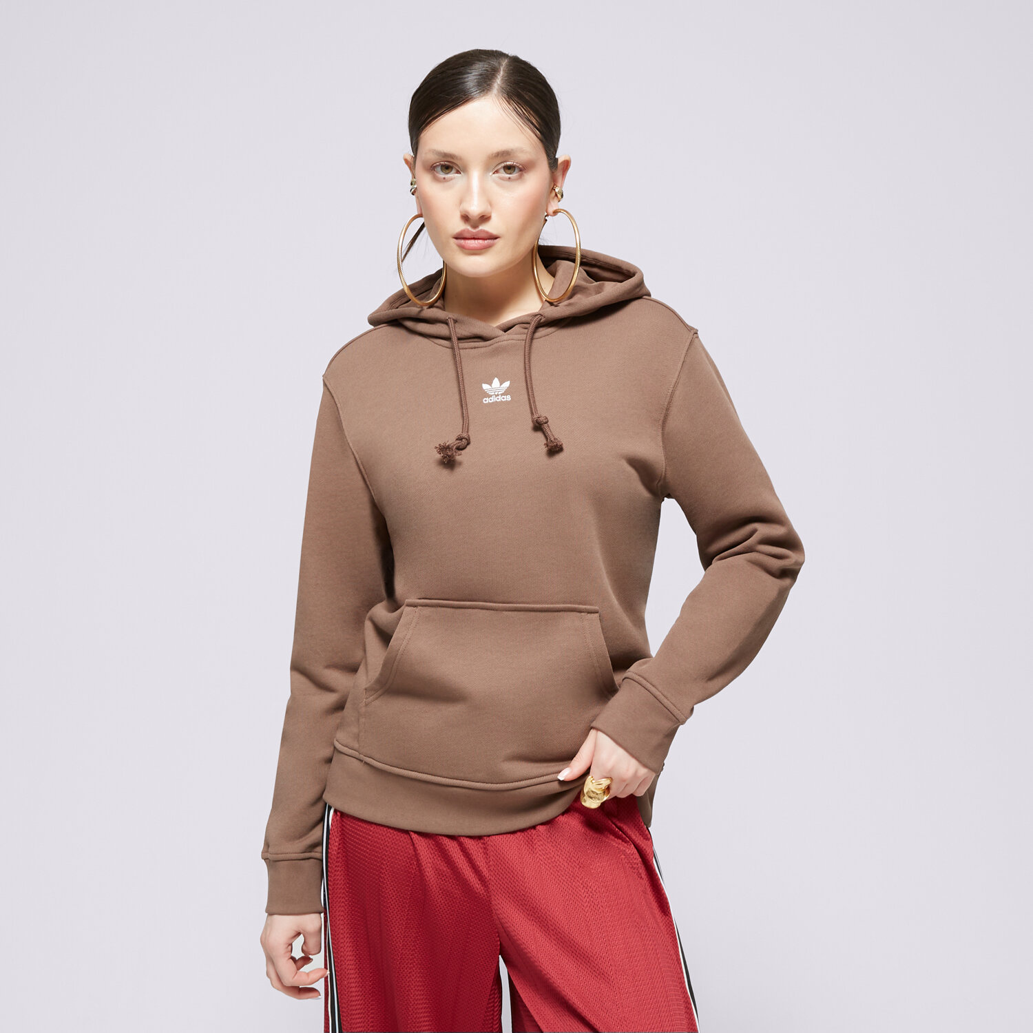 Bluza damska ADIDAS BLUZA Z KAPTUREM HOODIE IR5936 BRĄZOWY