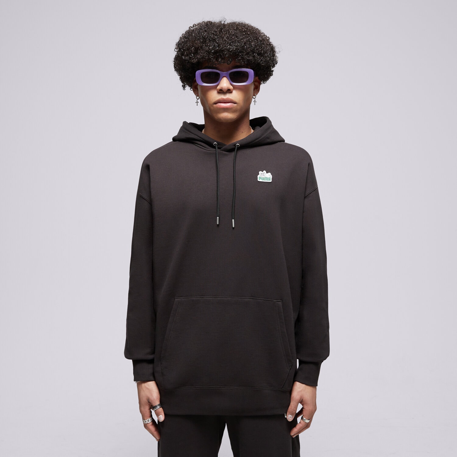 Bluza męska PUMA BLUZA Z KAPTUREM FOR THE FANBASE SUPER PUMA 62503601 CZARNY