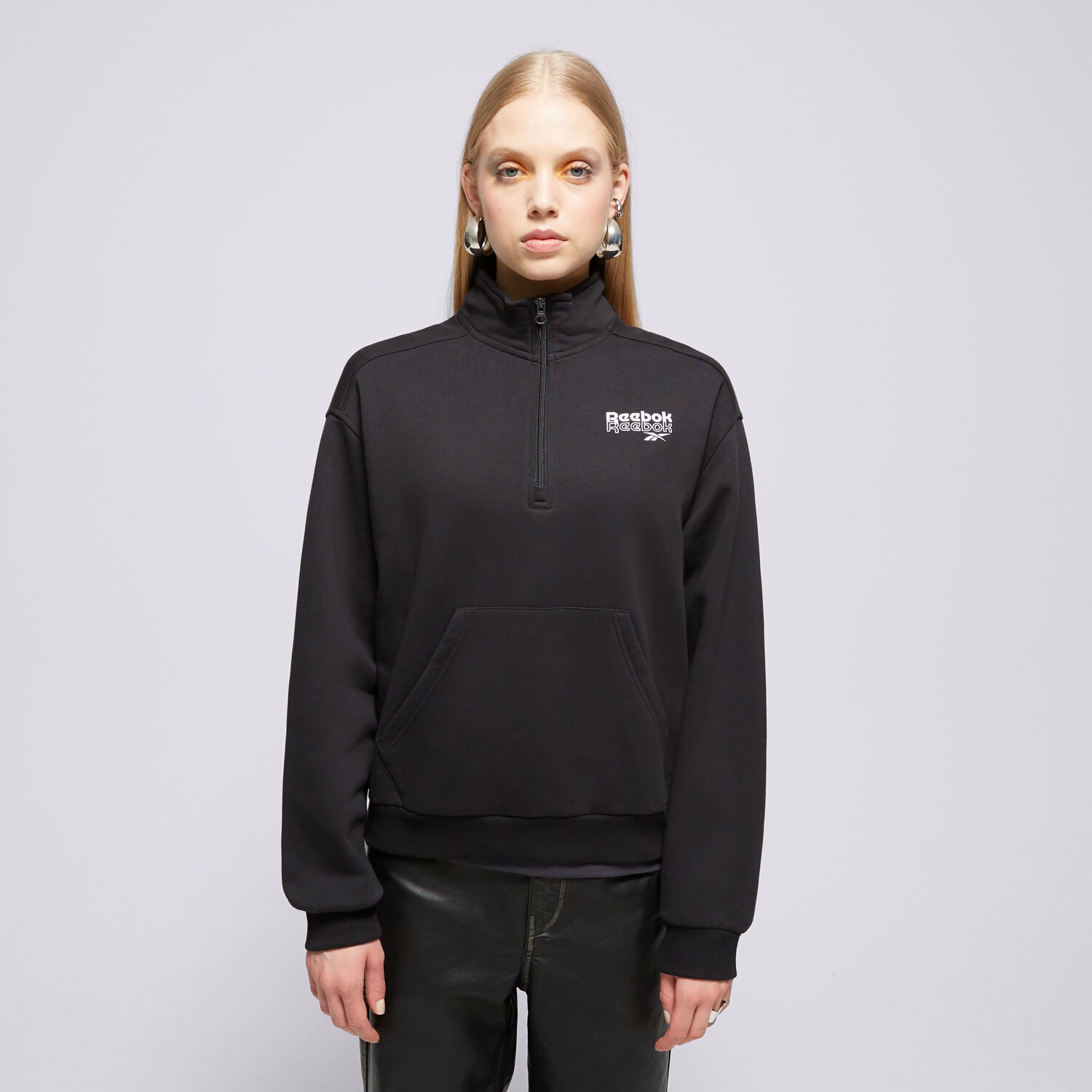 Bluza damska REEBOK BLUZA RIE 1/4 ZIP 100075993 CZARNY