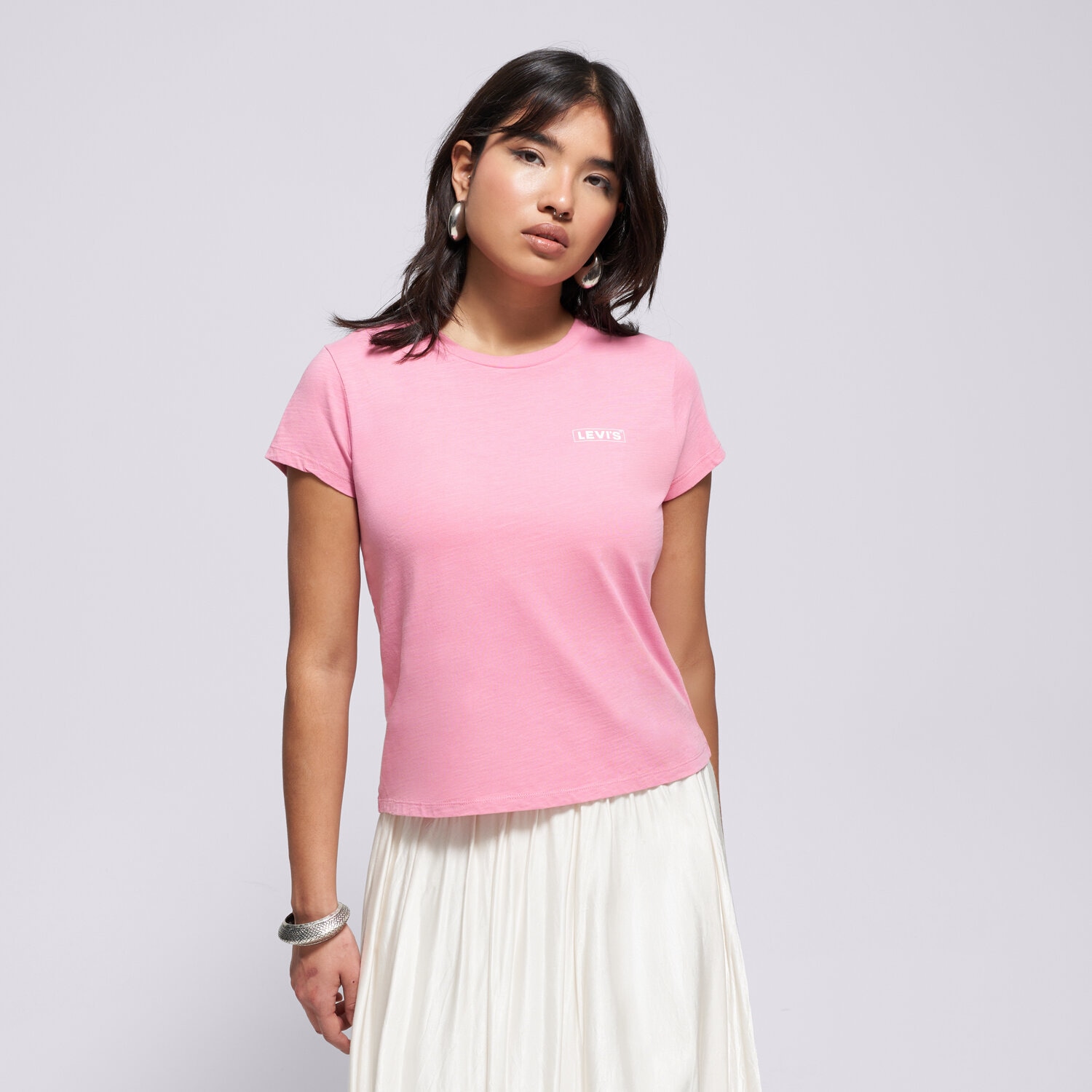 Koszulka, t-shirt damski LEVI'S T-SHIRT GRAPHIC AUTHENTIC TSHIRT PINKS A6126-0046 RÓŻOWY