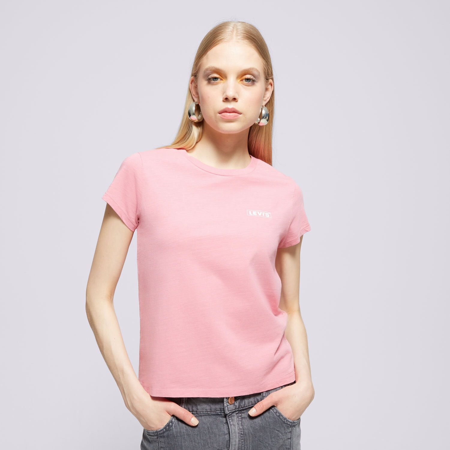 Koszulka, t-shirt damski LEVI'S T-SHIRT GRAPHIC AUTHENTIC TSHIRT PINKS A6126-0046 RÓŻOWY