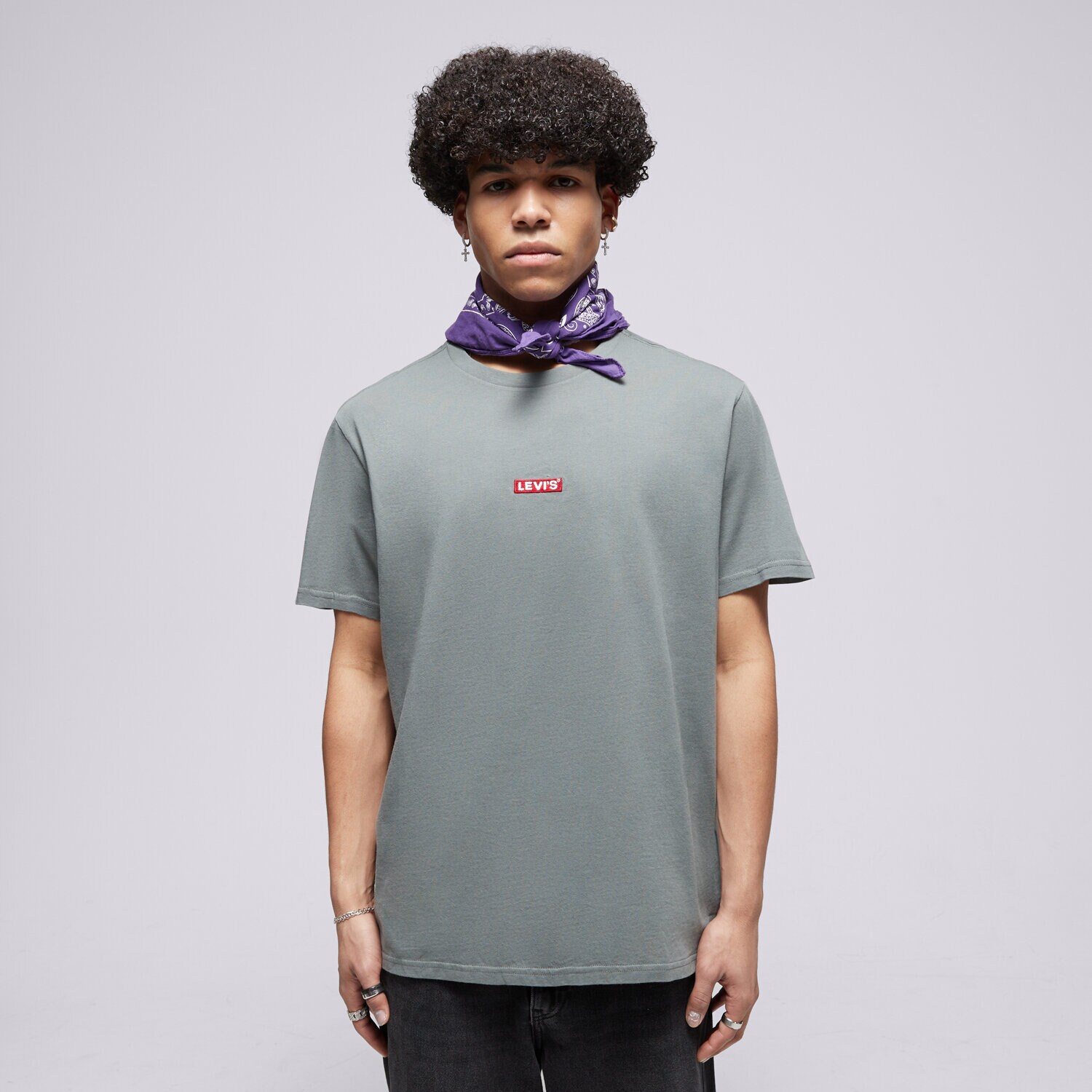 Koszulka, t-shirt sportowy męski LEVI'S T-SHIRT SS RELAXED BABY TAB T GREENS 79554-0069 KHAKI