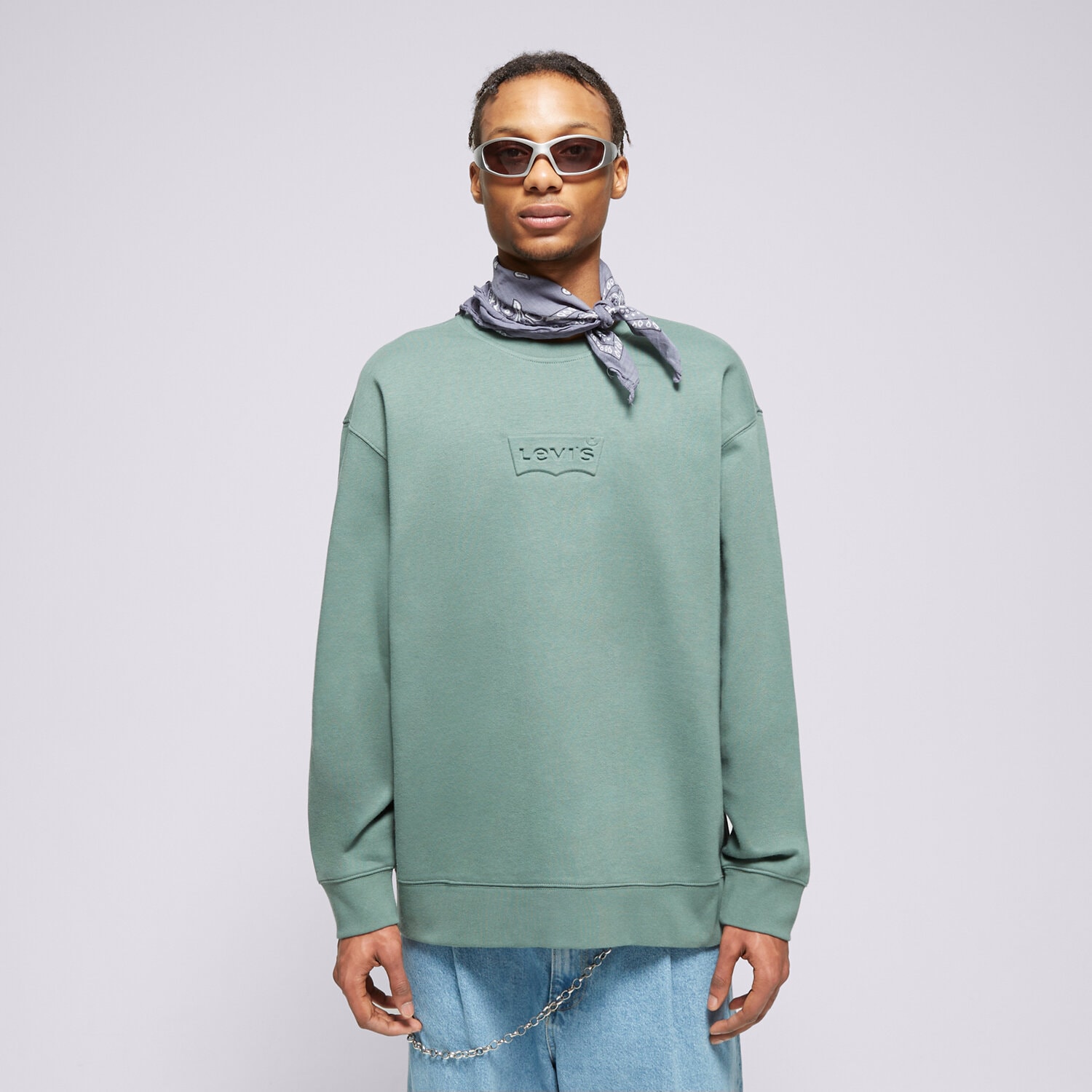 Bluza męska LEVI'S BLUZA RELAXD GRAPHIC CREW GREENS 38712-0238 KHAKI