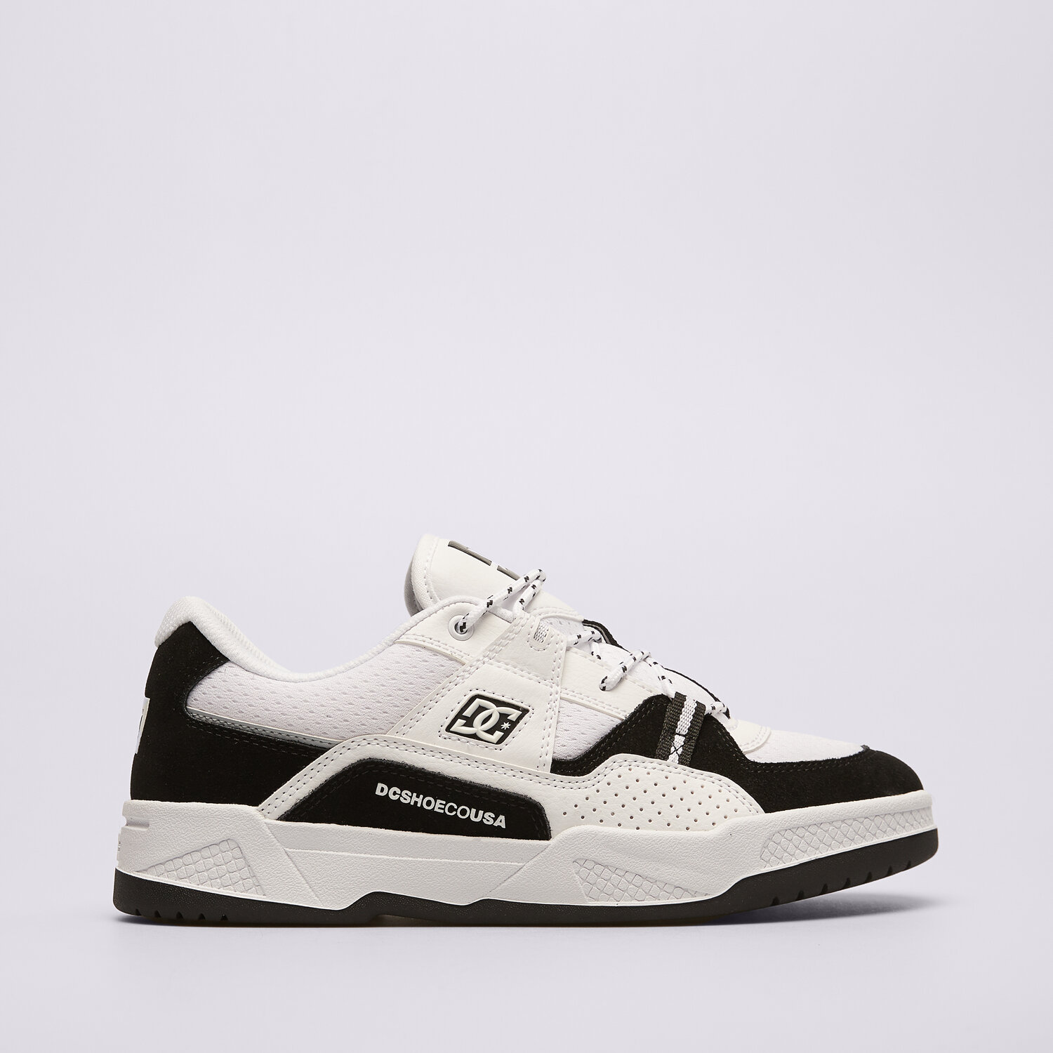 Buty sneakersy męskie DC CONSTRUCT ADYS100822-BKW BIAŁY