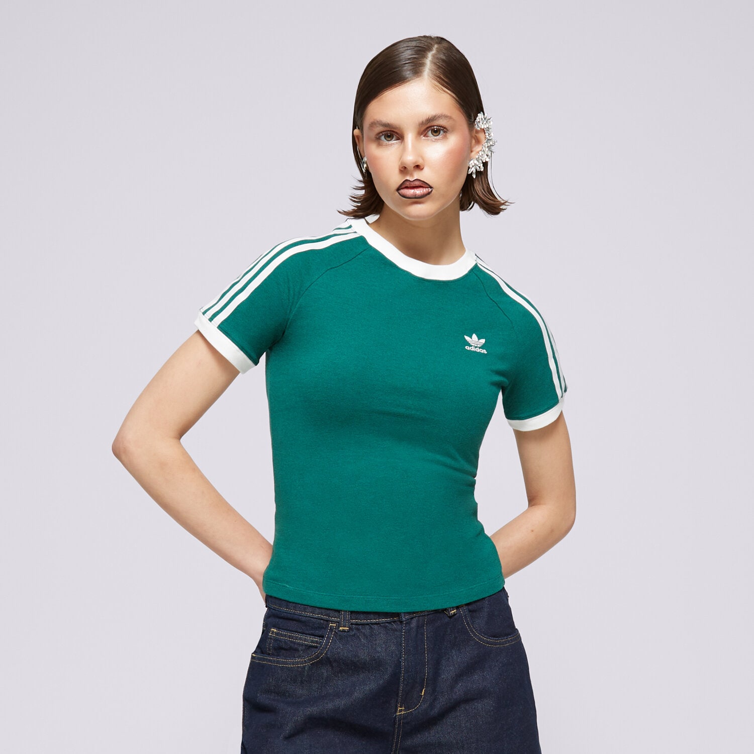 Koszulka, t-shirt damski ADIDAS T-SHIRT 3 S RGLN TEE IR8110 ZIELONY