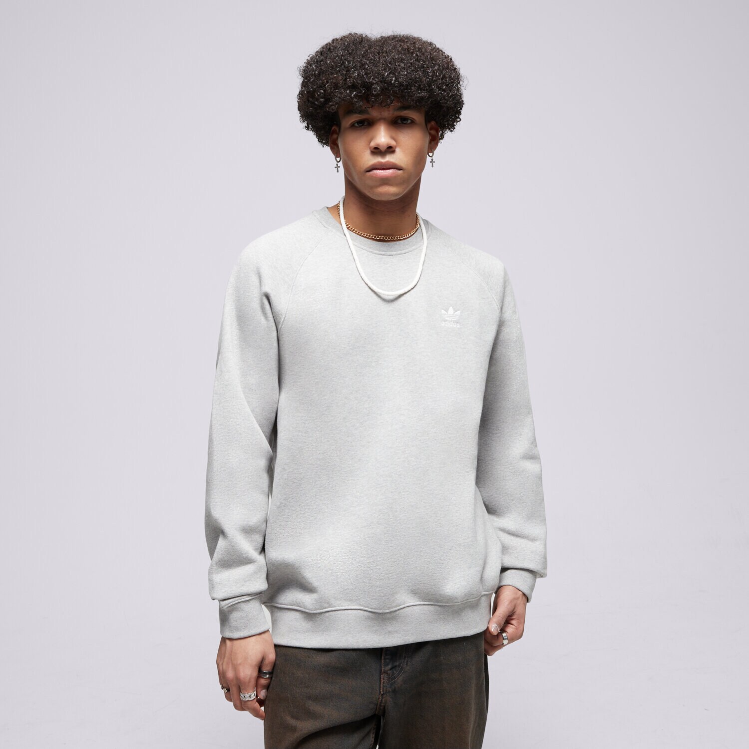 Bluza męska ADIDAS BLUZA ESSENTIAL CREW IM4537 SZARY
