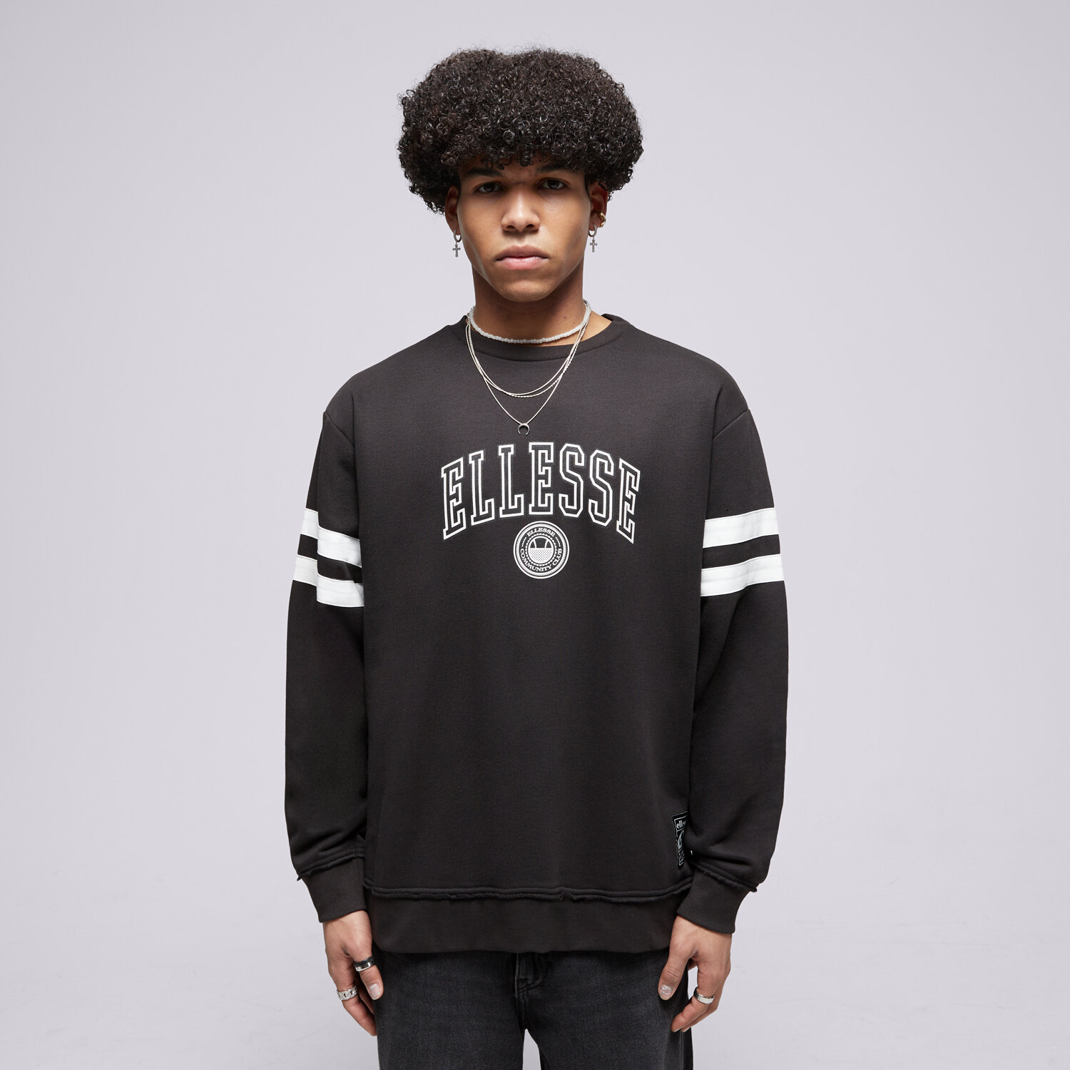Bluza męska ELLESSE BLUZA VIVAR SWEATSHIRT WSHD BLK SHV20028079 CZARNY