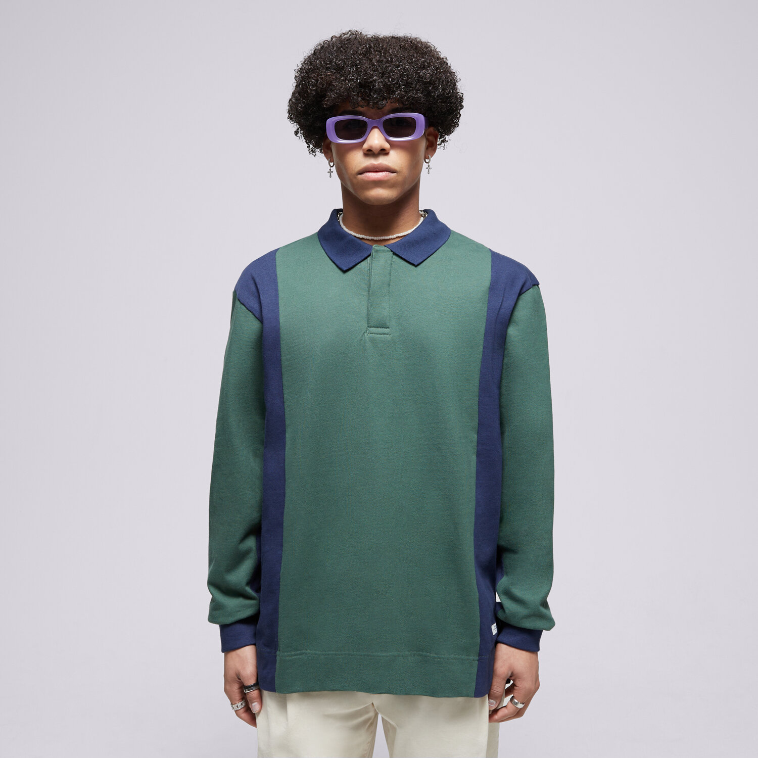 Koszulka, t-shirt sportowy męski ELEMENT POLO LAWEN LS ELYKT00159-GRT0 ZIELONY