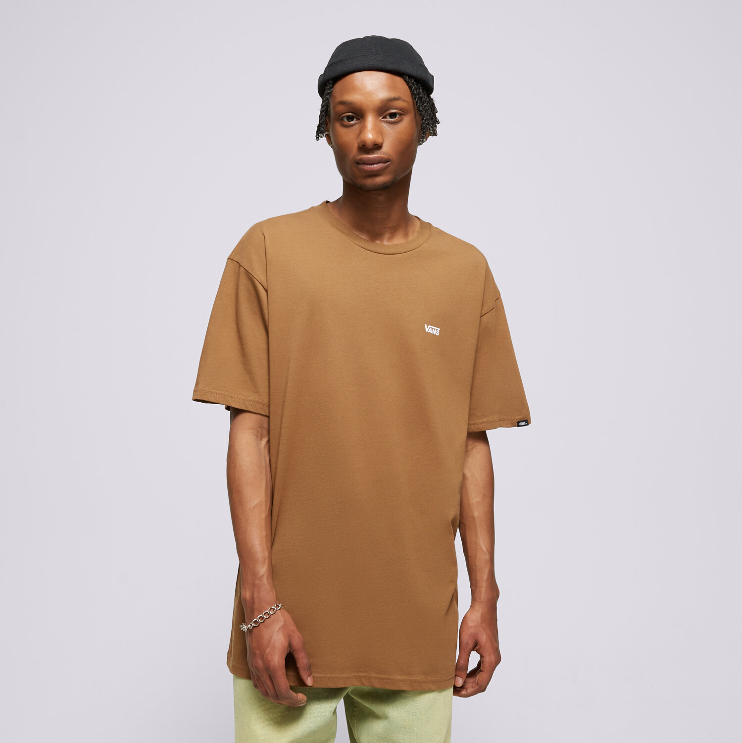 Koszulka, t-shirt sportowy męski VANS T-SHIRT LEFT CHEST COFFEE LIQUEUR VN0A3CZECR61 BRĄZOWY