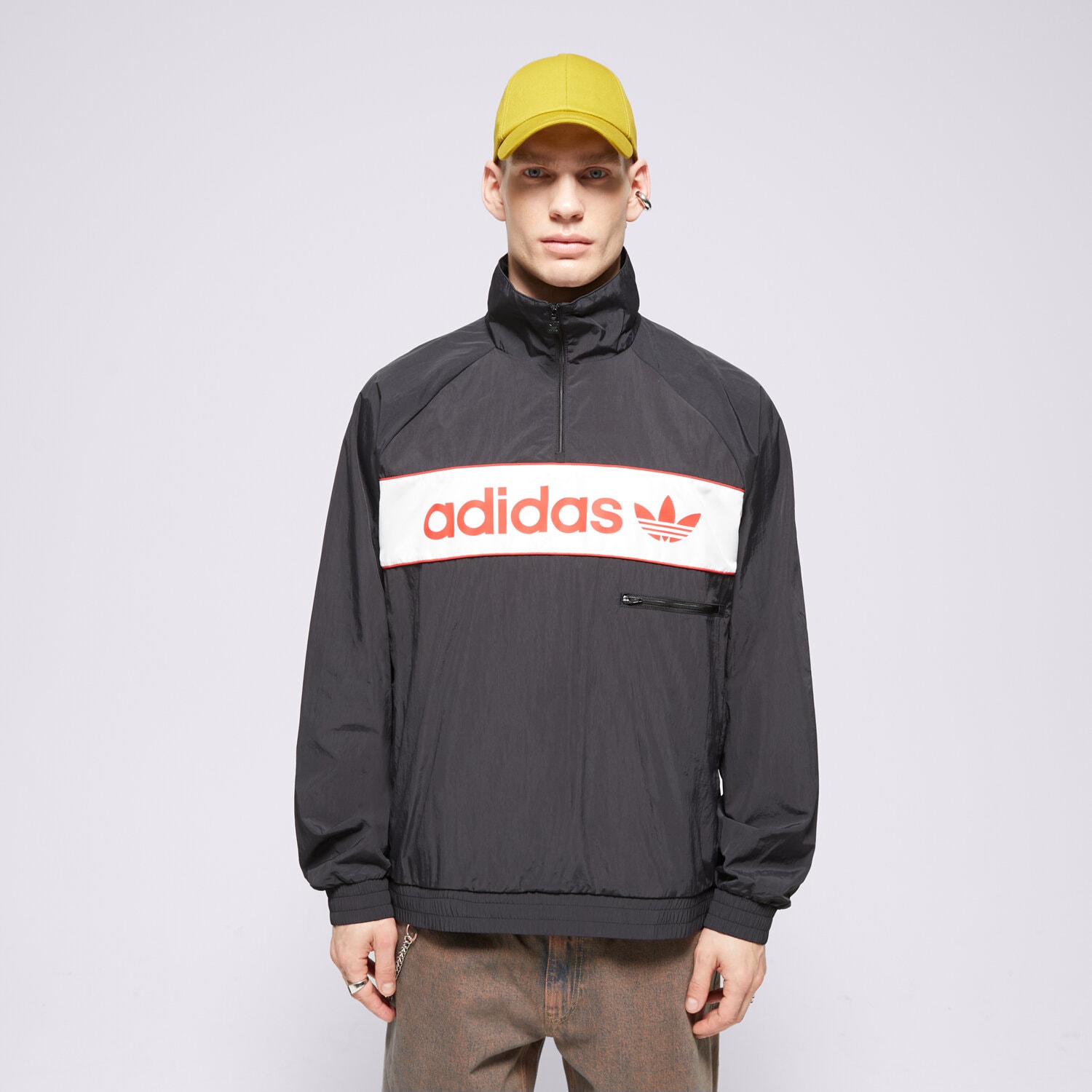 Bluza męska ADIDAS BLUZA WINDBREAKER IS1398 CZARNY