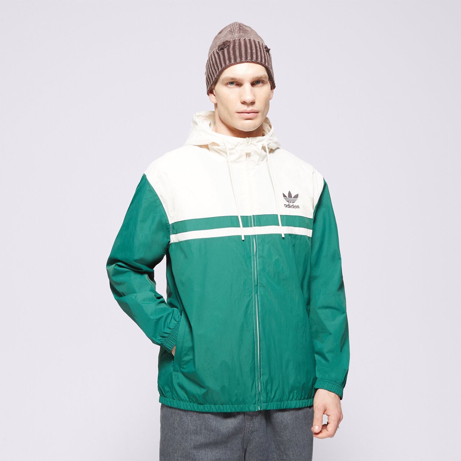 Kurtka wiosenna / jesienna męska ADIDAS KURTKA WINDBREAKER IU0201 ZIELONY