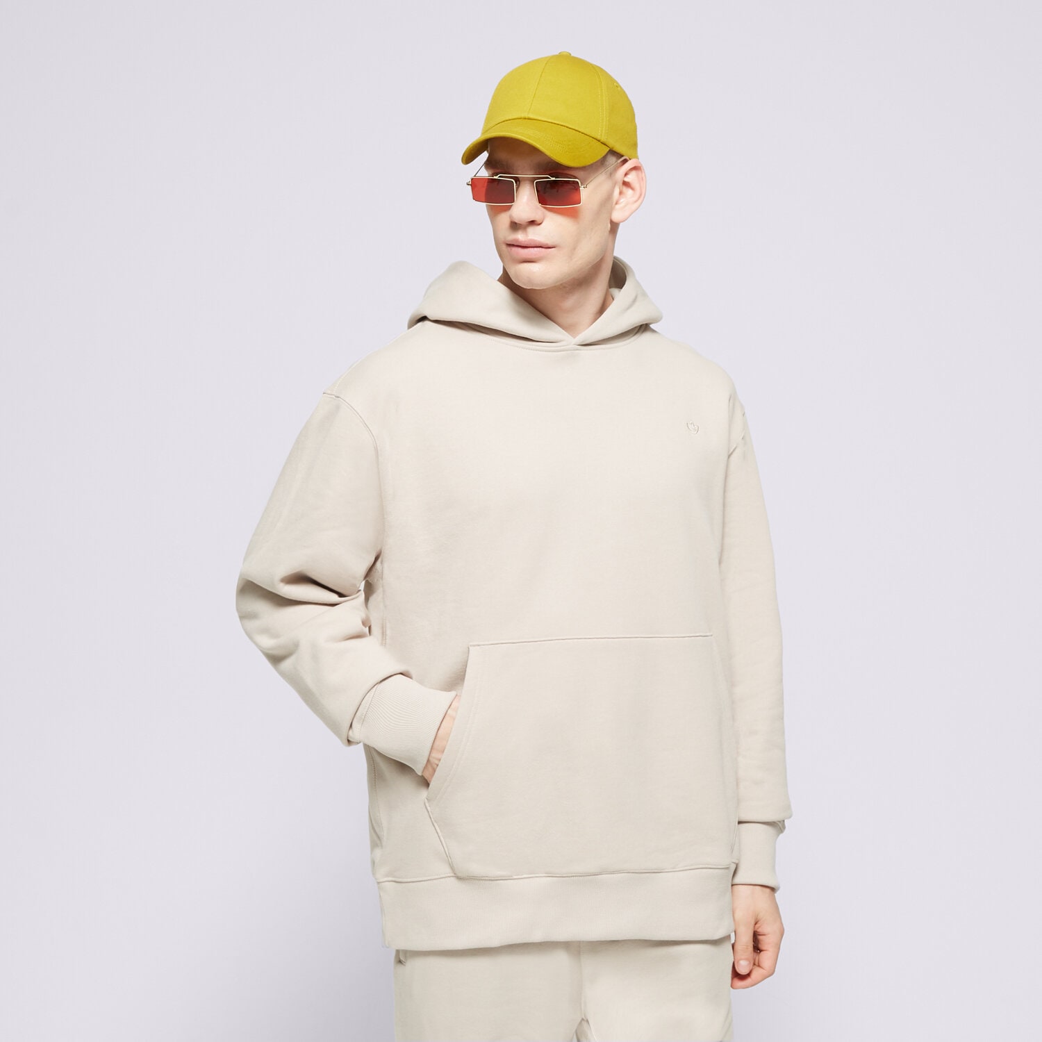 Bluza męska ADIDAS BLUZA Z KAPTUREM C HOODIE FT IR7865 BEŻOWY