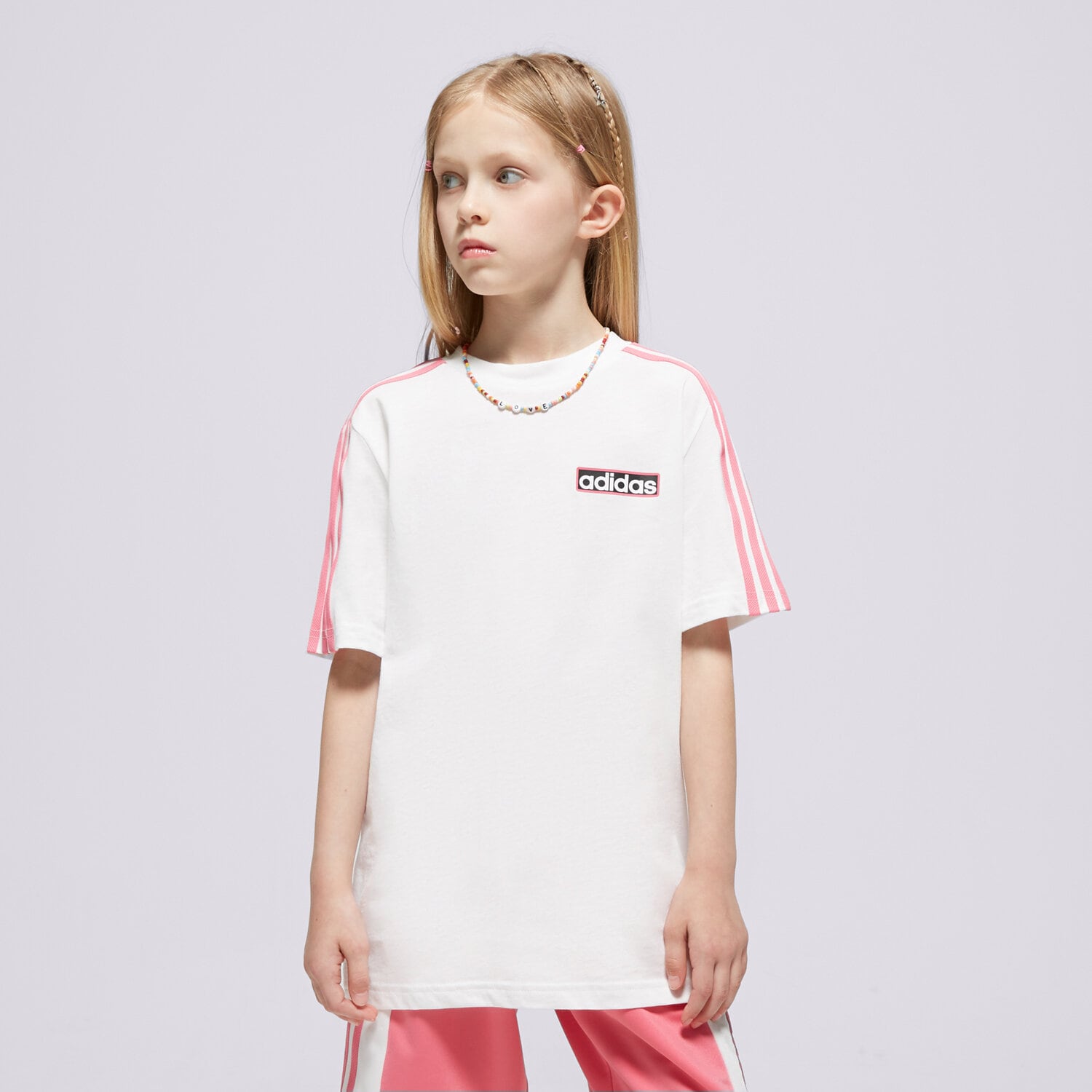 Koszulka, t-shirt dla dzieci ADIDAS T-SHIRT TEE GIRL IN2120 BIAŁY