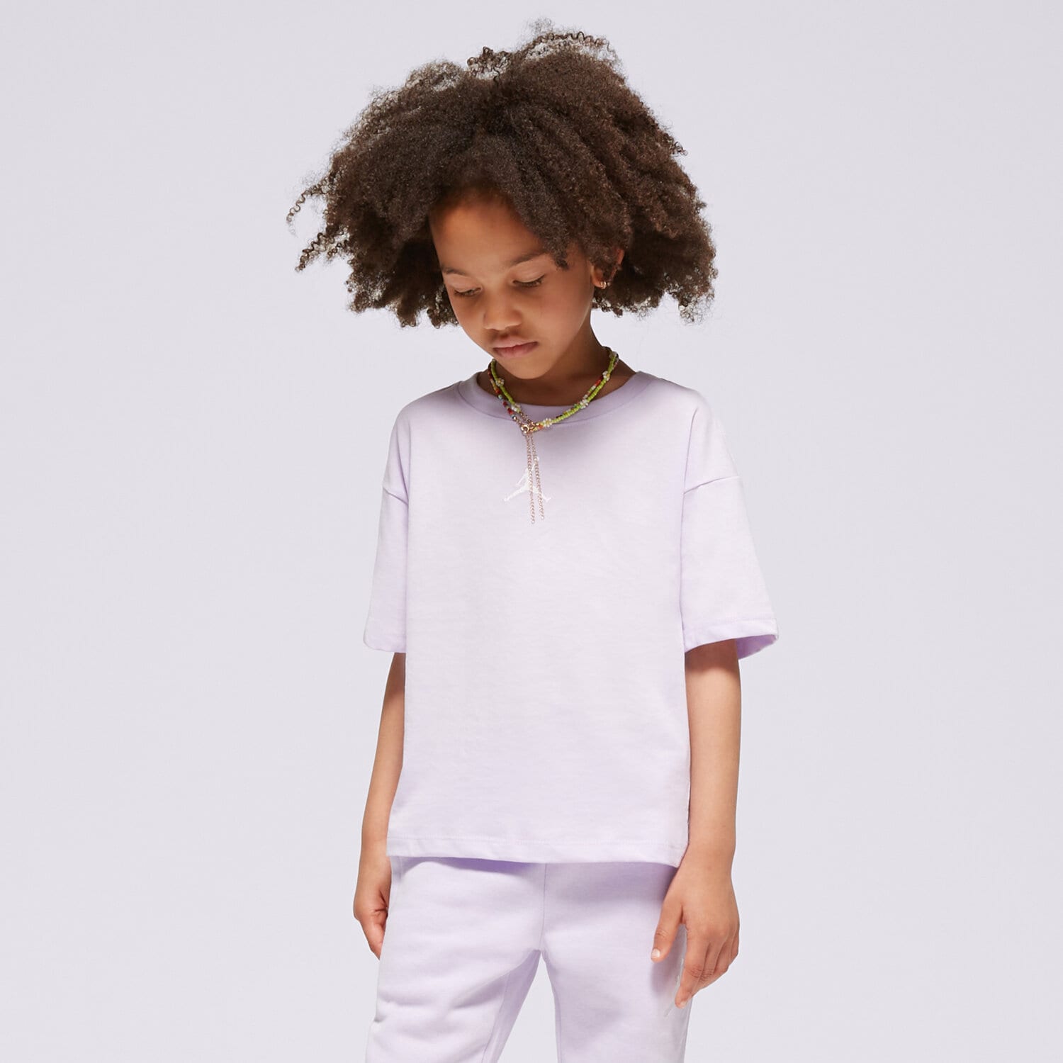 Koszulka, t-shirt dla dzieci JORDAN T-SHIRT JORDAN ESSENTIALS TEE GIRL 45A770-P36 FIOLETOWY