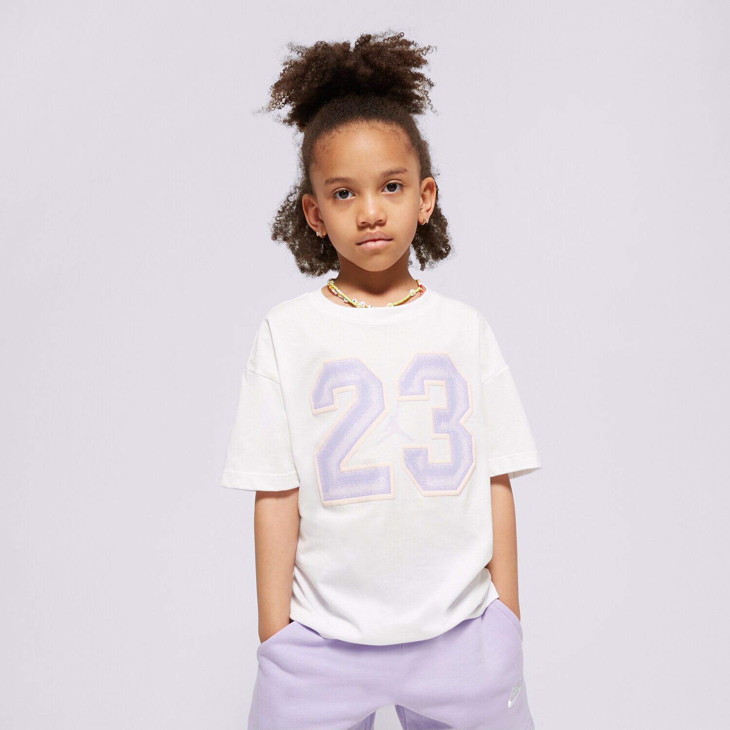 Koszulka, t-shirt dla dzieci JORDAN T-SHIRT 23 FLIGHT SS TEE GIRL 45C990-001 BIAŁY