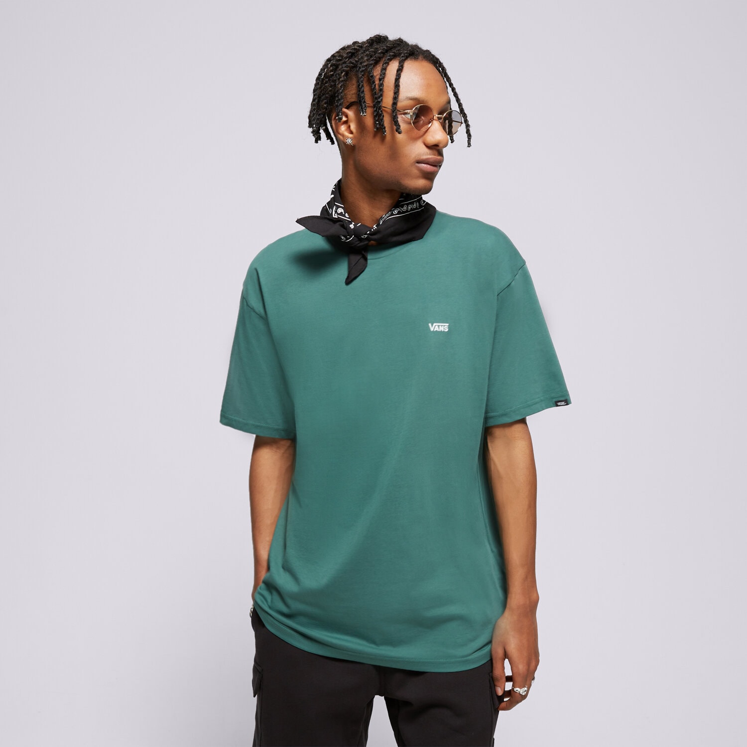 Koszulka, t-shirt sportowy męski VANS T-SHIRT LEFT CHEST BISTRO GREEN VN0A3CZEBDX1 ZIELONY