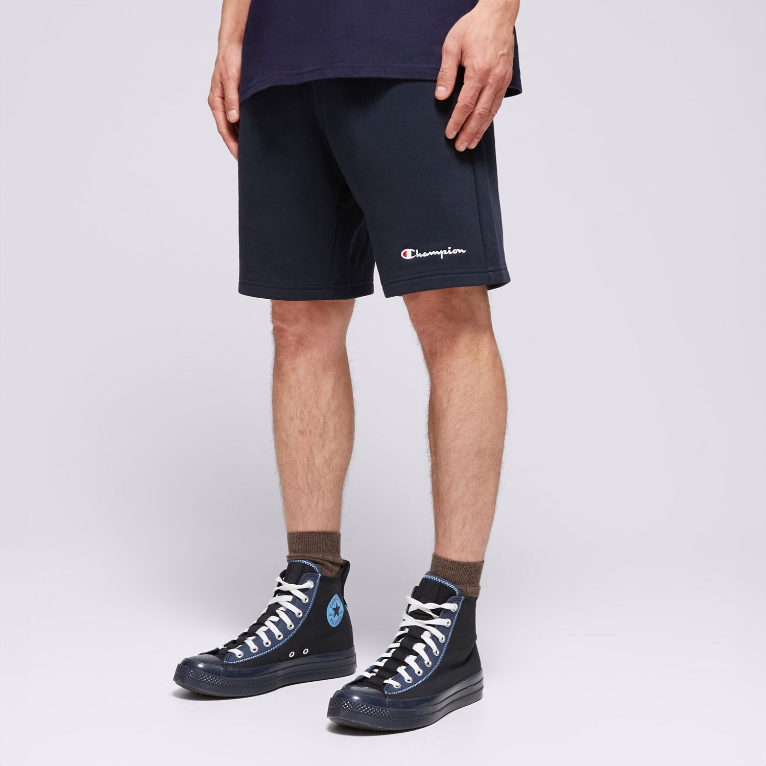 Krótkie spodenki, szorty męskie CHAMPION SZORTY BERMUDA 219906BS501 GRANATOWY