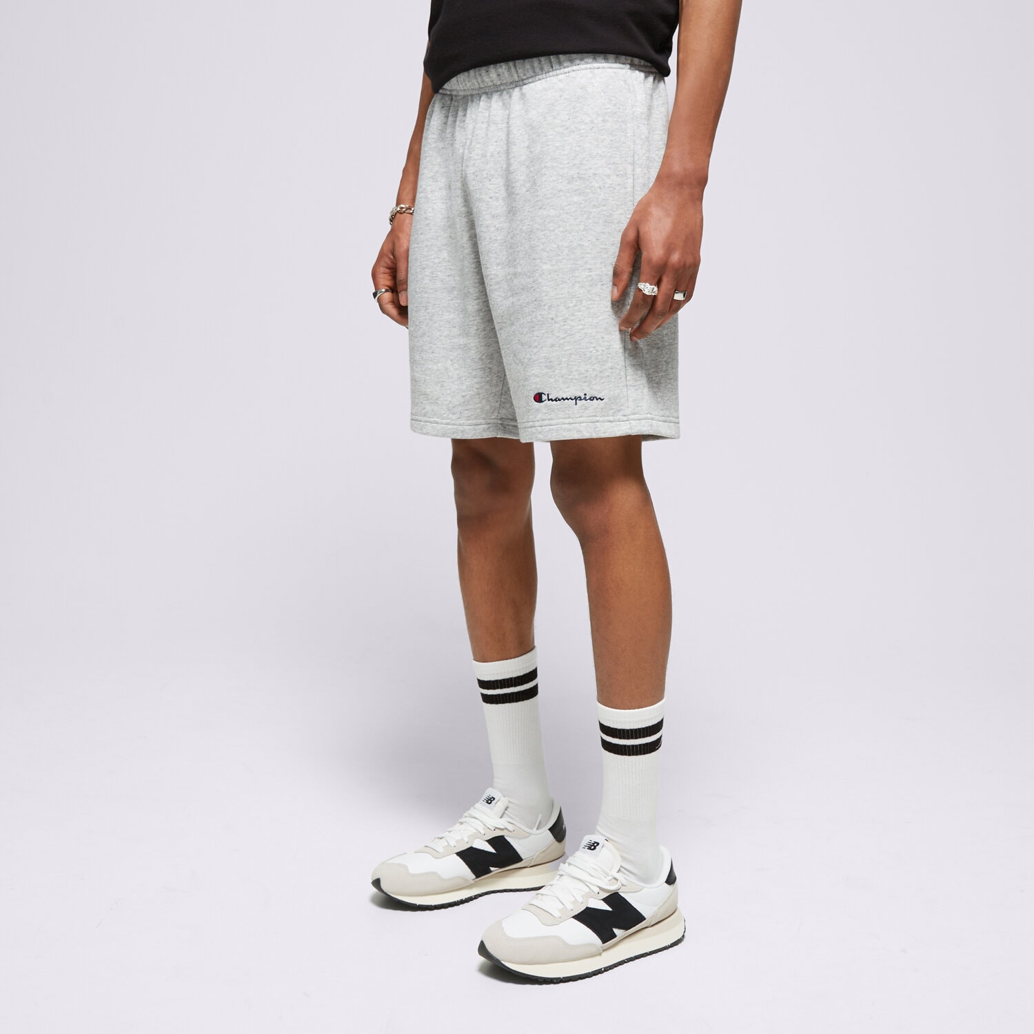 Krótkie spodenki, szorty męskie CHAMPION SZORTY BERMUDA 219906EM021 SZARY