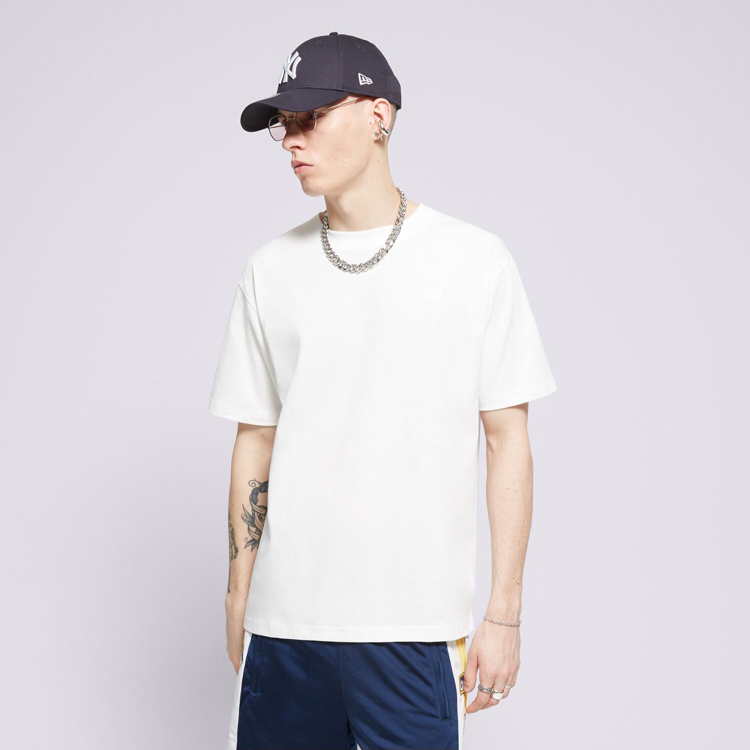 Koszulka, t-shirt sportowy męski NEW BALANCE T-SHIRT ATHLETICS JERSEY TEE MT41533WT BIAŁY