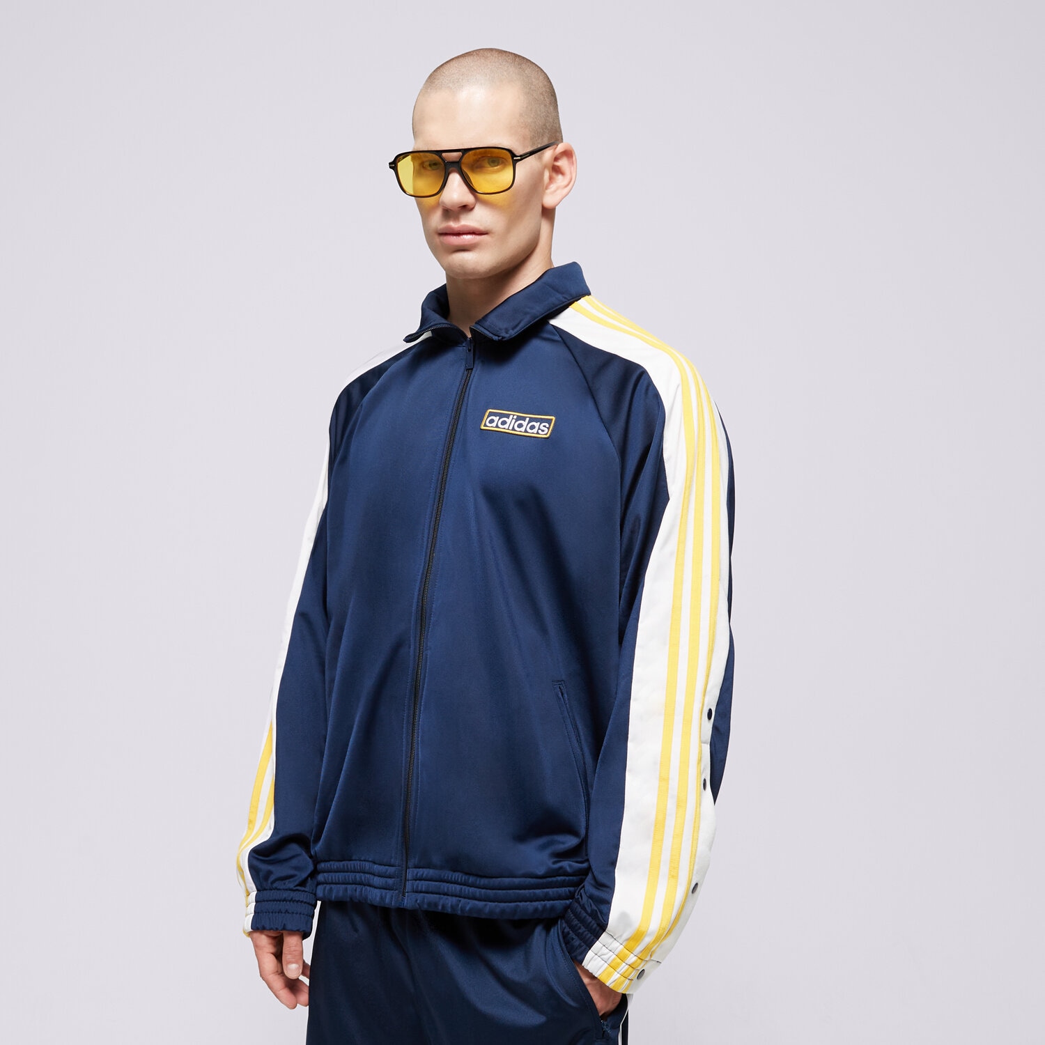 Bluza męska ADIDAS BLUZA ADIBREAK TT IU2363 GRANATOWY