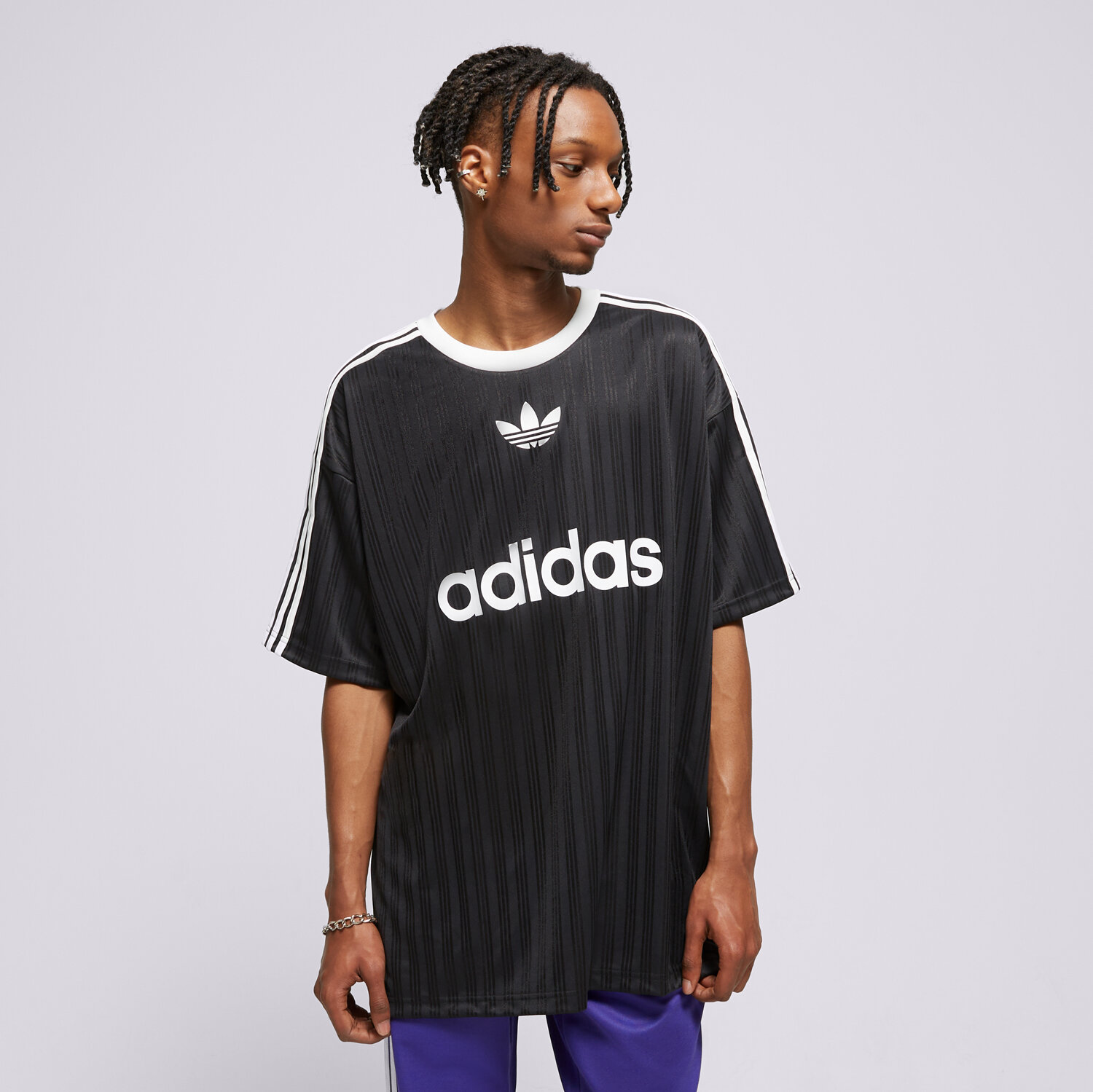 Koszulka, t-shirt sportowy męski ADIDAS T-SHIRT ADICOLOR POLY T IU2341 CZARNY