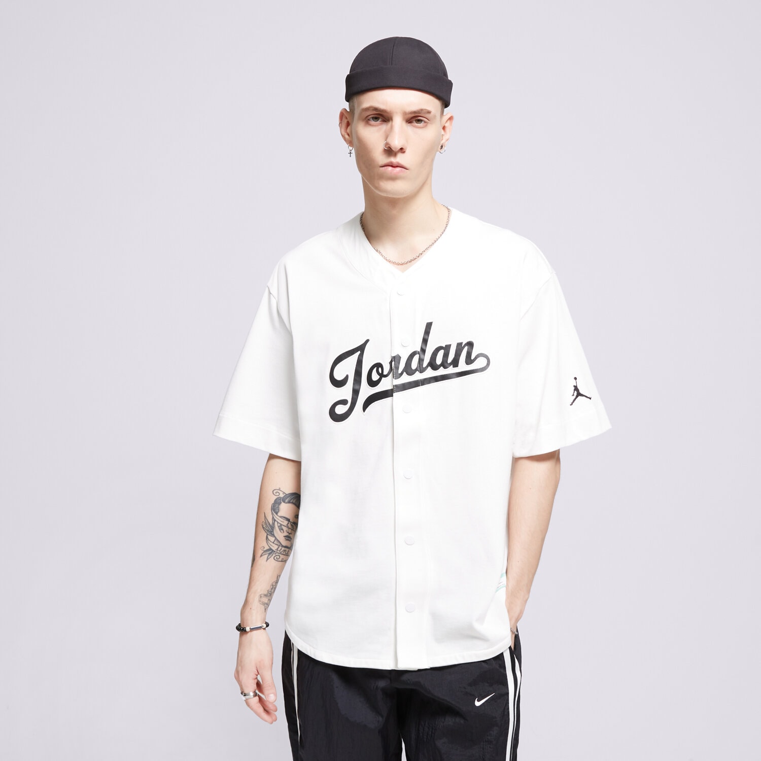 Koszule męskie sportowe JORDAN KOSZULA M J FLT MVP STMT BSEBLL TOP FN4663-100 BIAŁY
