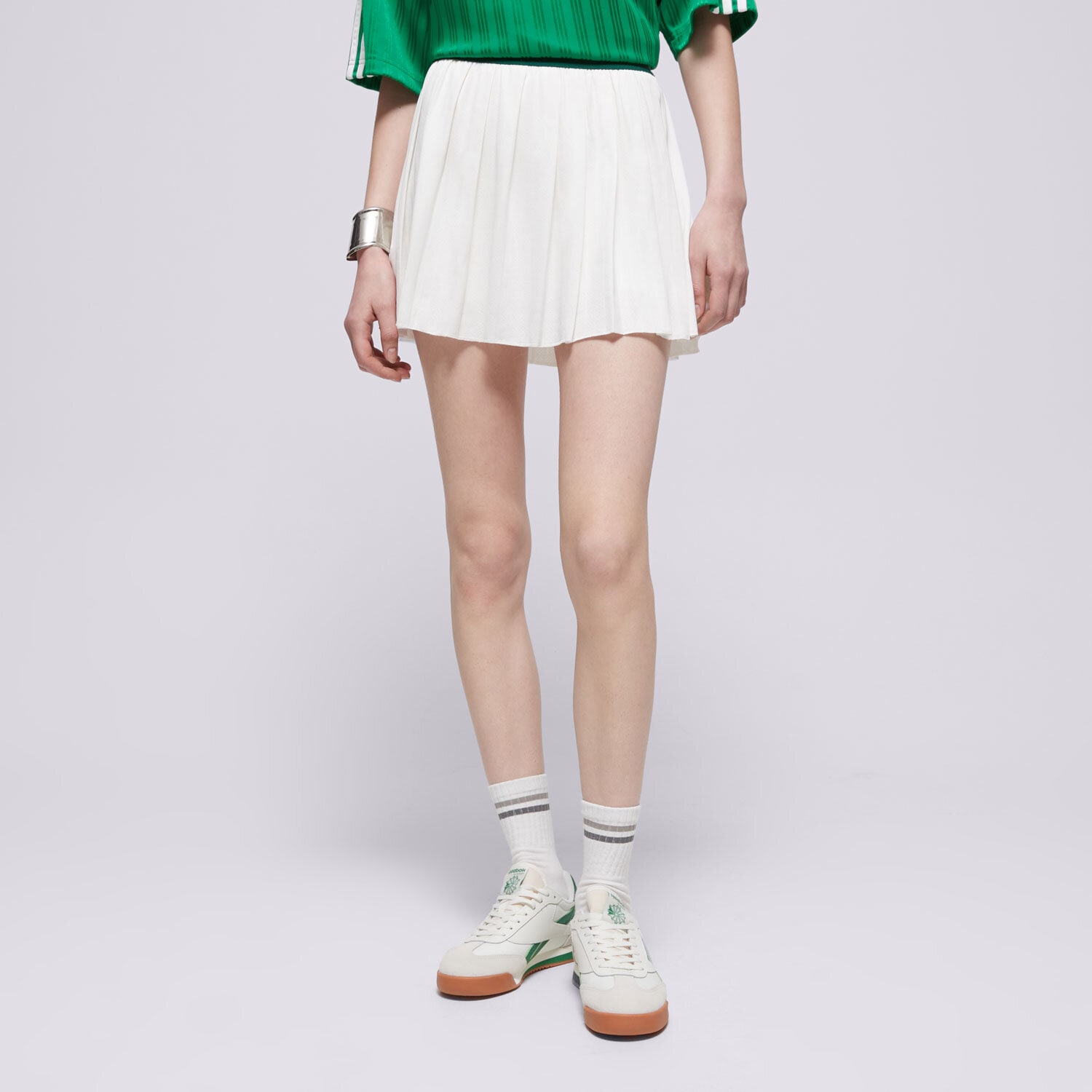 Modna sukienka sportowa REEBOK SPÓDNICZKA CL Q2 CS TENNIS SKIRT IN 100075523 BEŻOWY