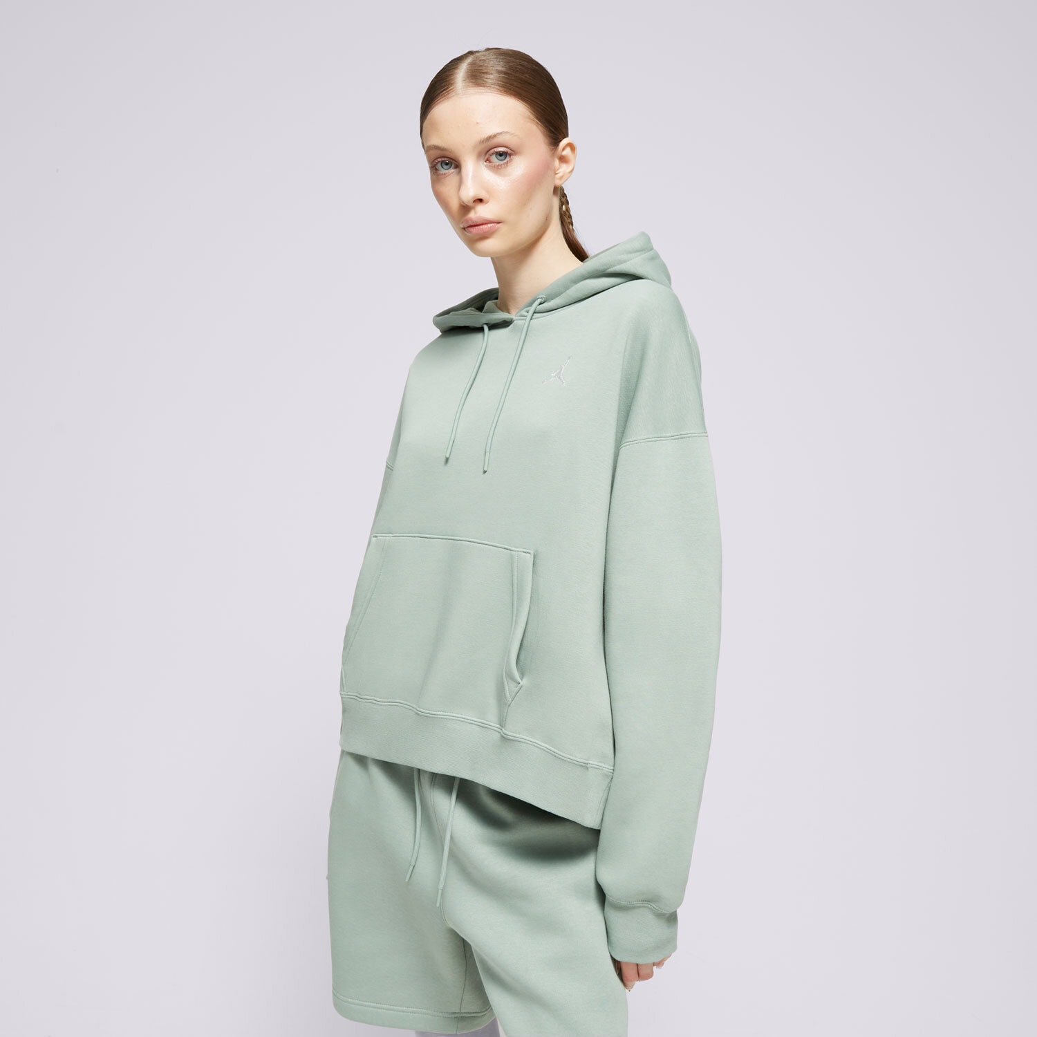 Bluza damska JORDAN BLUZA Z KAPTUREM W J BRKLN FLC PO FN4488-304 ZIELONY