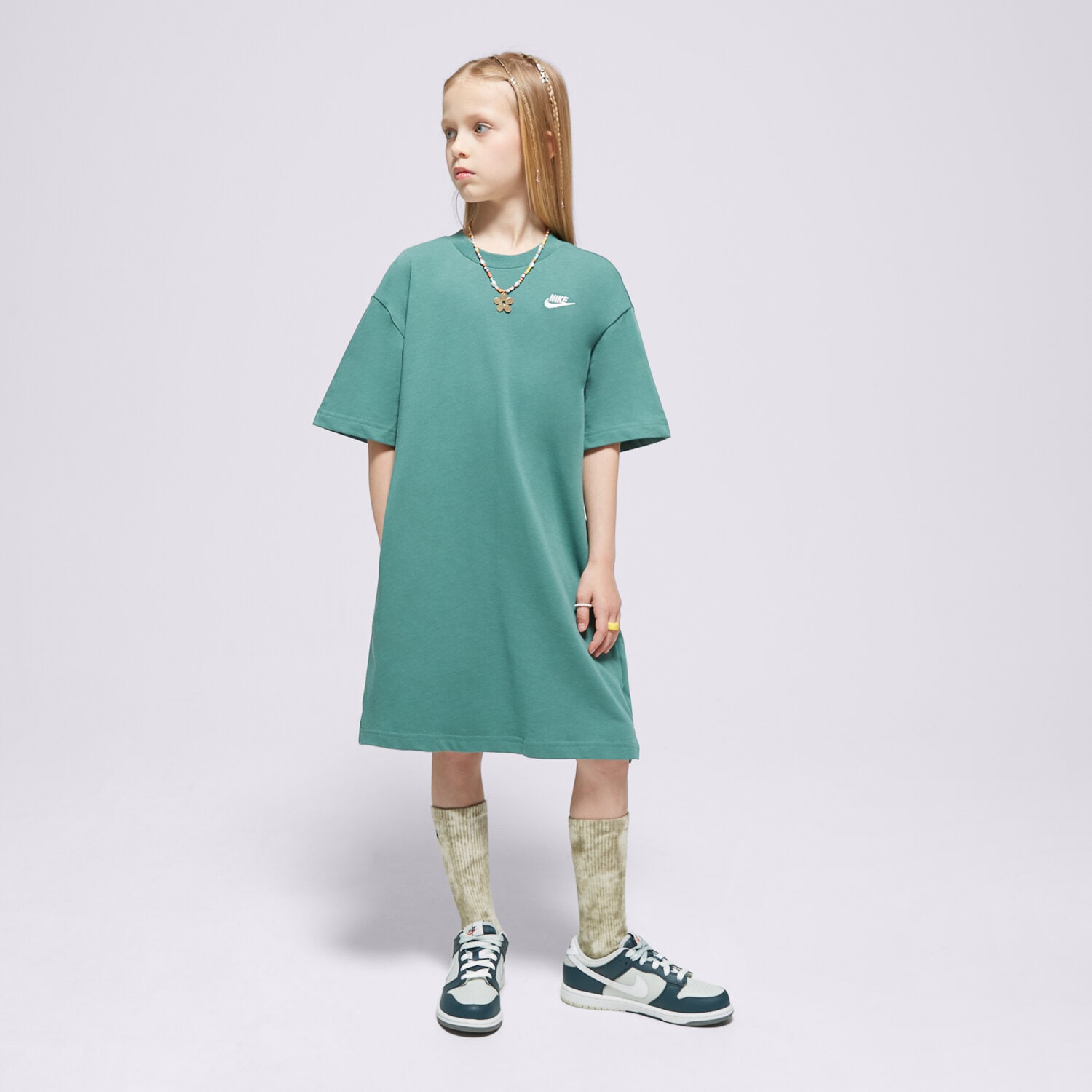 NIKE SUKIENKA NIKE SPORTSWEAR GIRL FB1258-361 ZIELONY