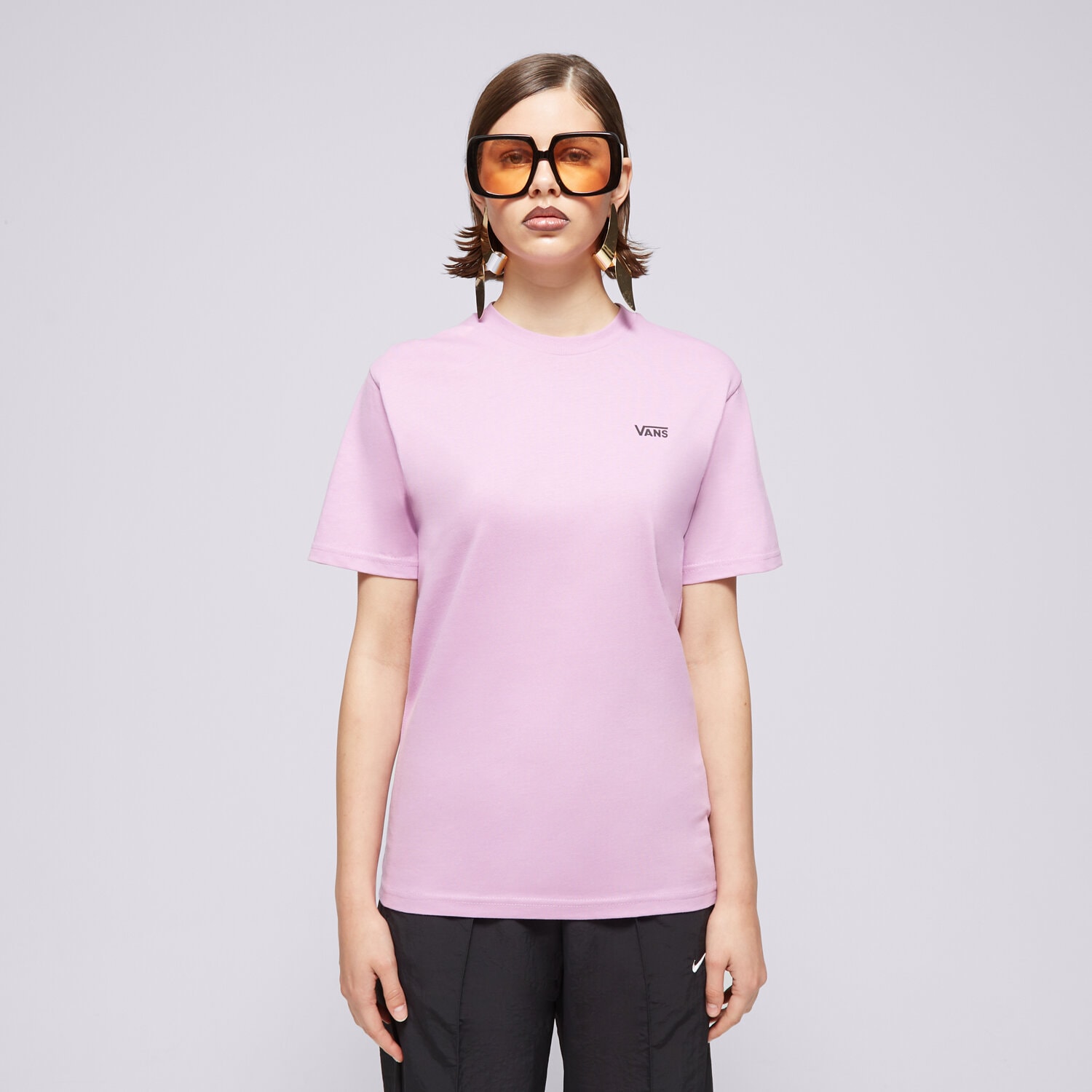 Koszulka, t-shirt damski VANS T-SHIRT LEFT CHEST LOGO VN0A7RSRCR31 FIOLETOWY