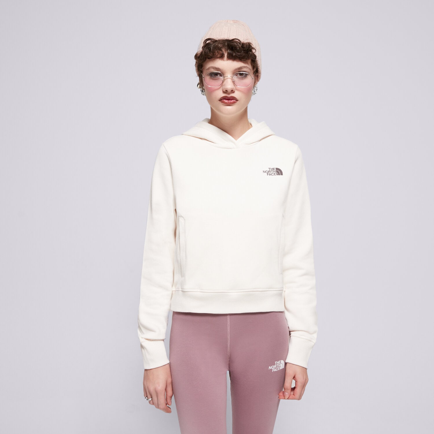 Bluza damska THE NORTH FACE   BLUZA NUPTSE CROP HD NF0A854DN3N1 BIAŁY