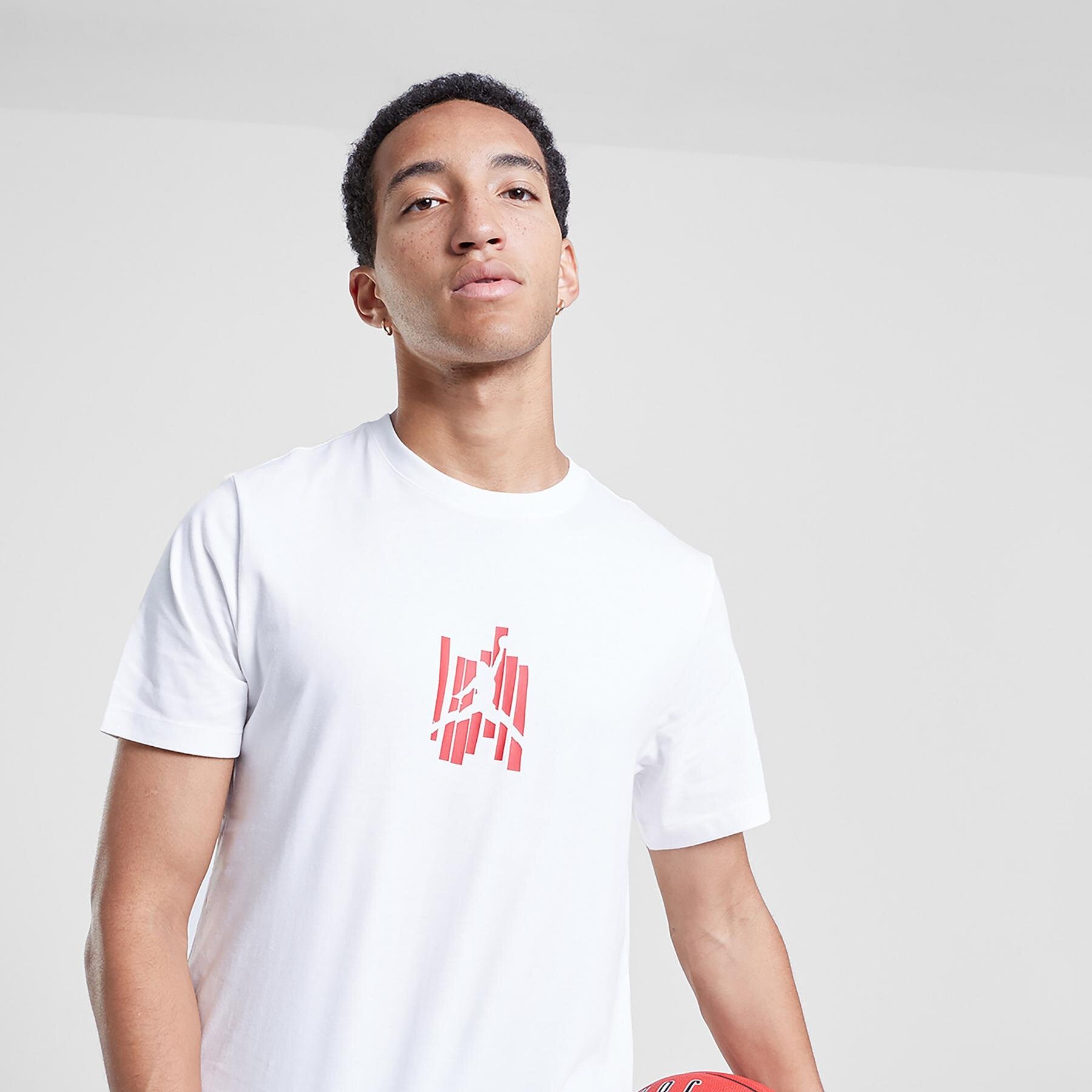 Koszulka, t-shirt sportowy męski JORDAN T-SHIRT M J BRAND GFX SS CREW FD7025-100 BIAŁY