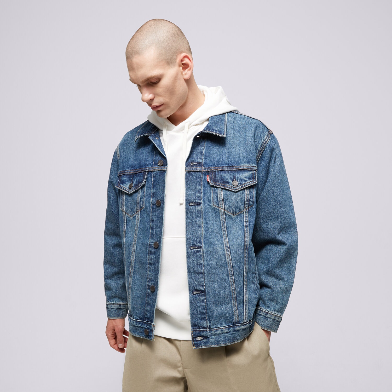 Kurtka wiosenna / jesienna męska LEVI'S KURTKA RELAXED FIT TRUCKER MED INDIGO A5782-0001 NIEBIESKI