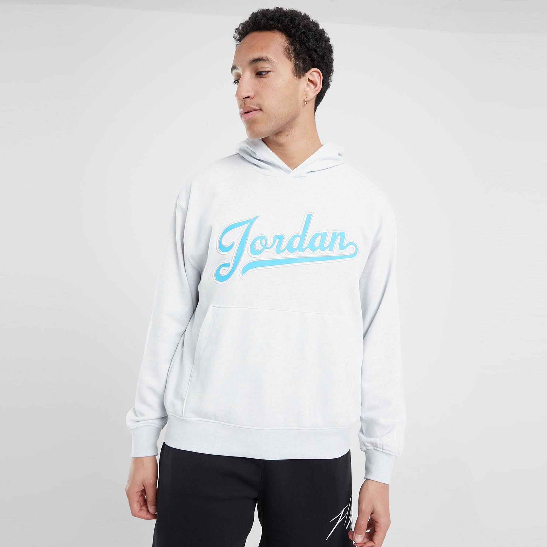 Bluza męska JORDAN BLUZA Z KAPTUREM M J FLT MVP FLC PO 2 FN4613-043 SZARY
