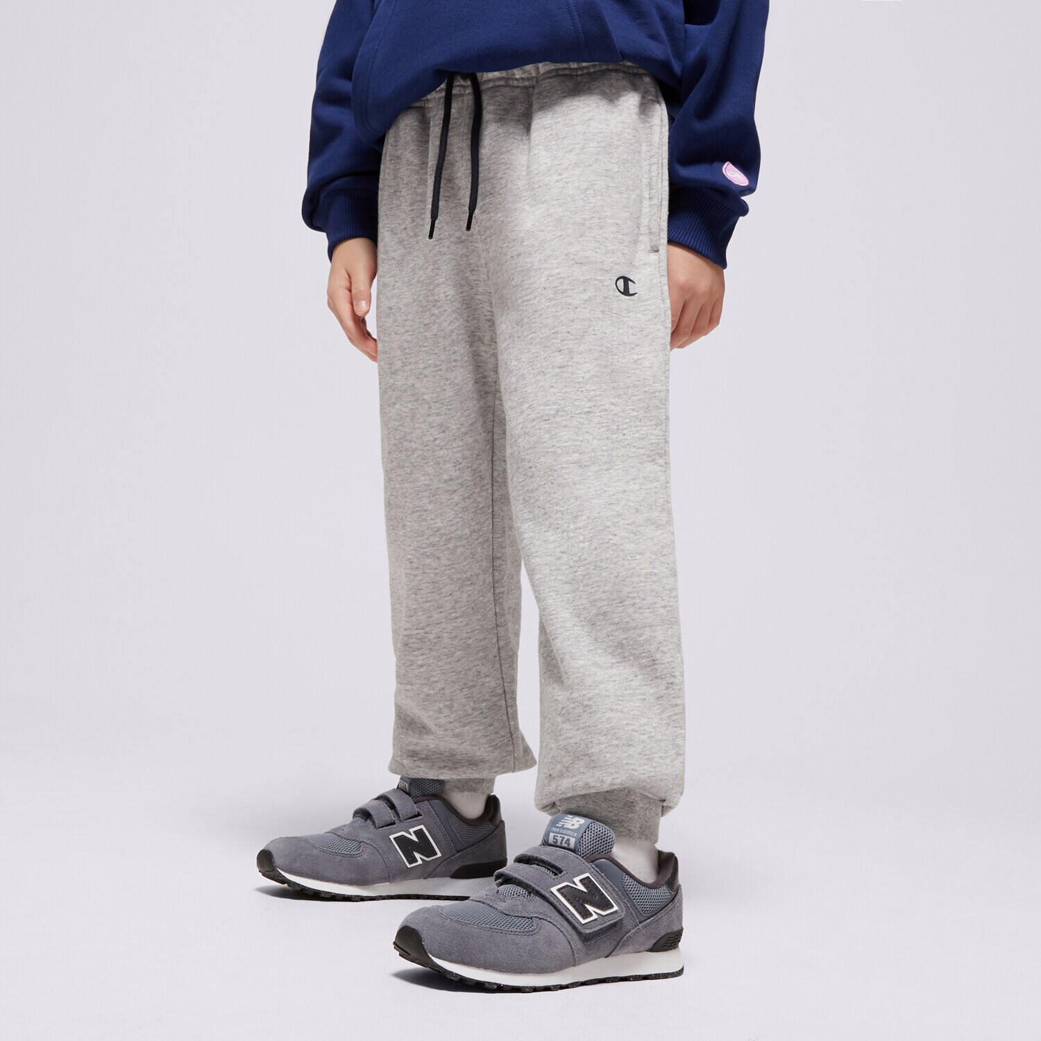 Sportowe spodnie dziecięce CHAMPION SPODNIE RIB CUFF PANTS B 306835EM021 SZARY