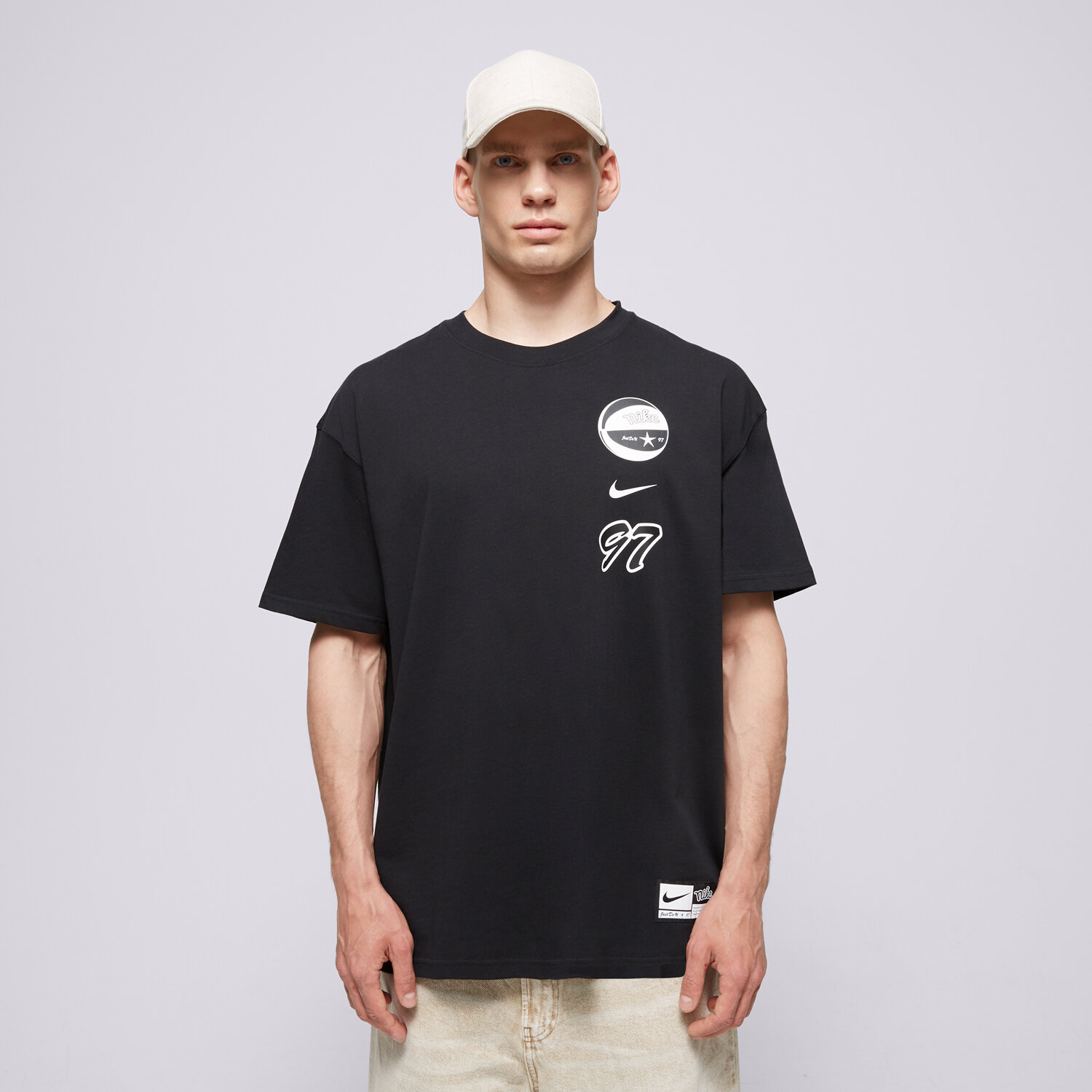 Koszulka, t-shirt sportowy męski NIKE T-SHIRT M NK TEE M90 SSNL EXP SU24 1 FV8394-010 CZARNY