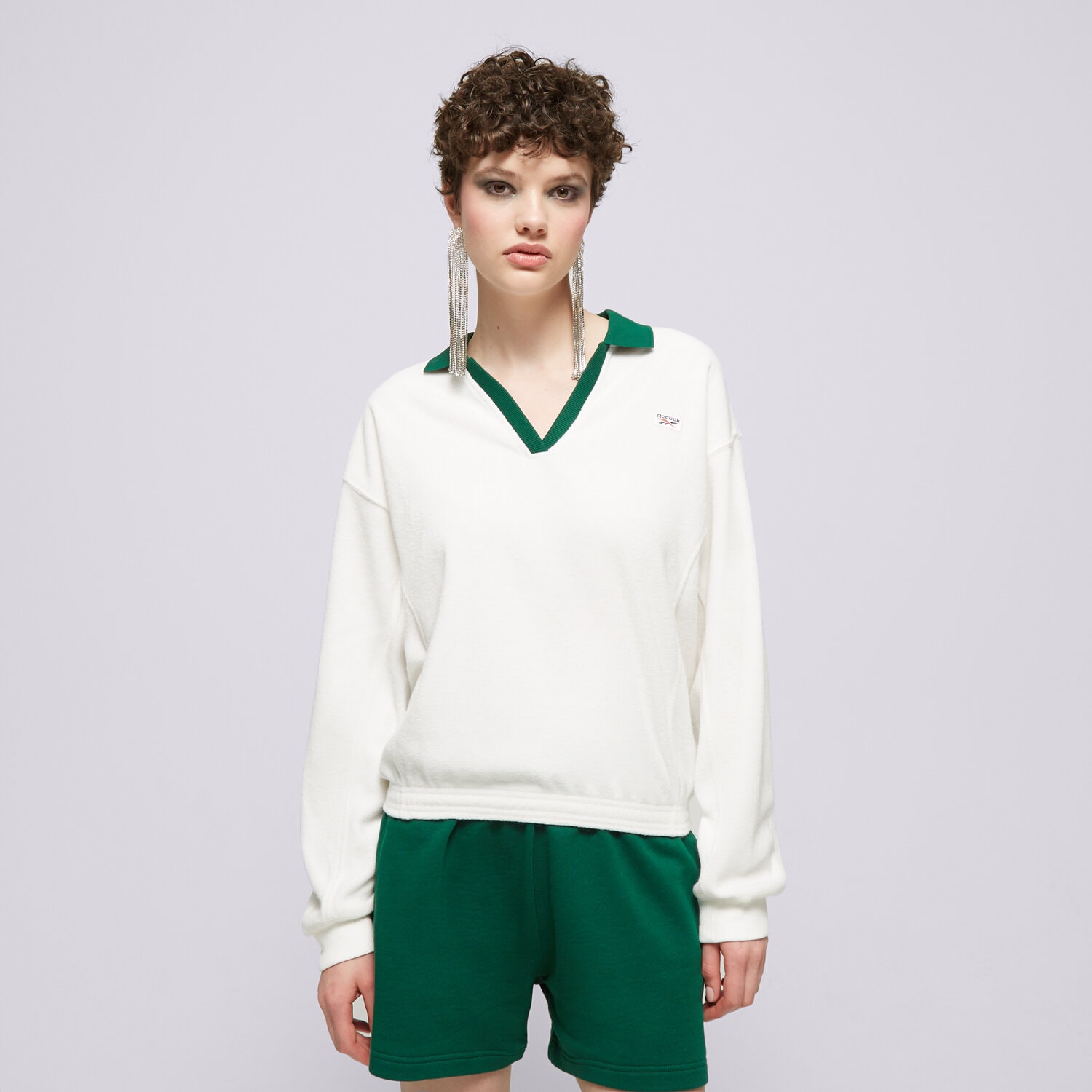 Bluza damska REEBOK BLUZA CL Q2 CS COVERUP 100076084 BEŻOWY
