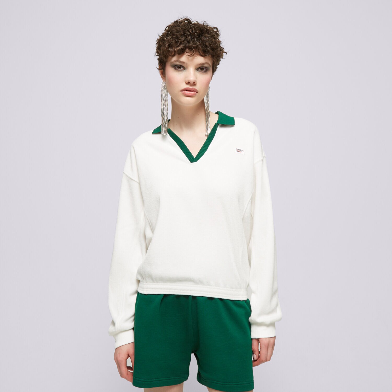 Bluza damska REEBOK BLUZA CL Q2 CS COVERUP 100076084 BEŻOWY