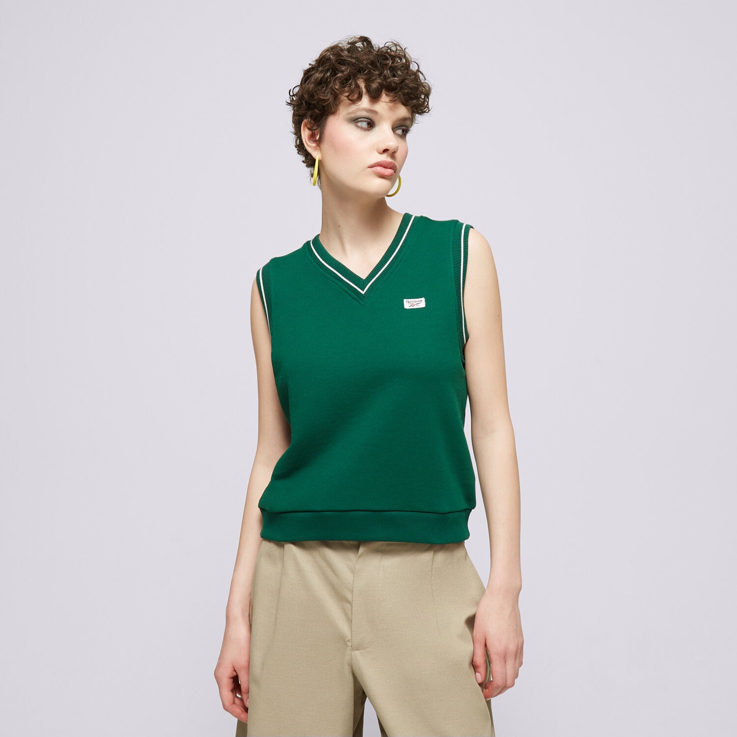 Bezrękawniki damskie sportowe REEBOK BEZRĘKAWNIK CL CS VEST 100075522 ZIELONY
