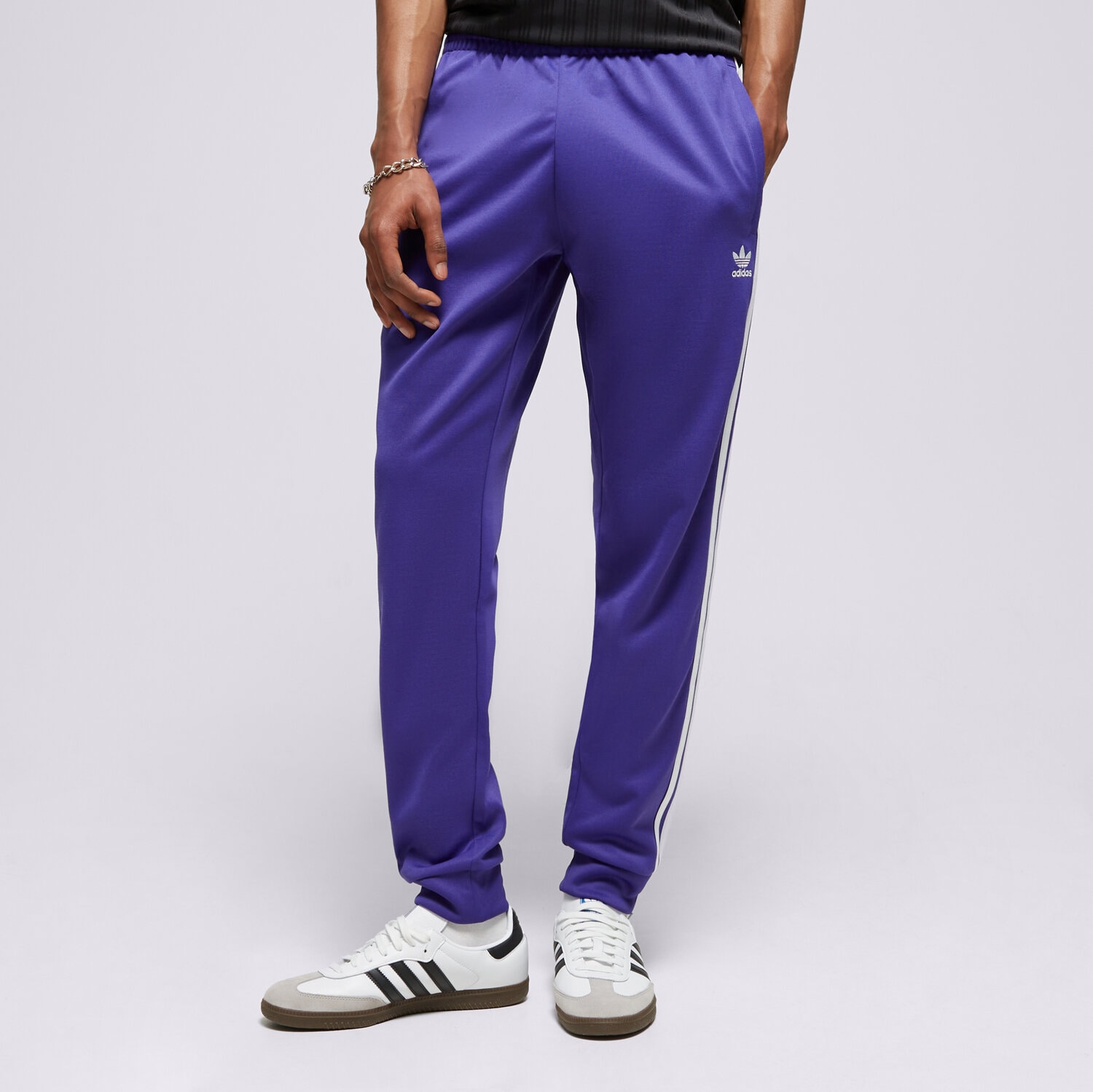 Spodnie sportowe męskie ADIDAS SPODNIE SST TP IR9877 FIOLETOWY