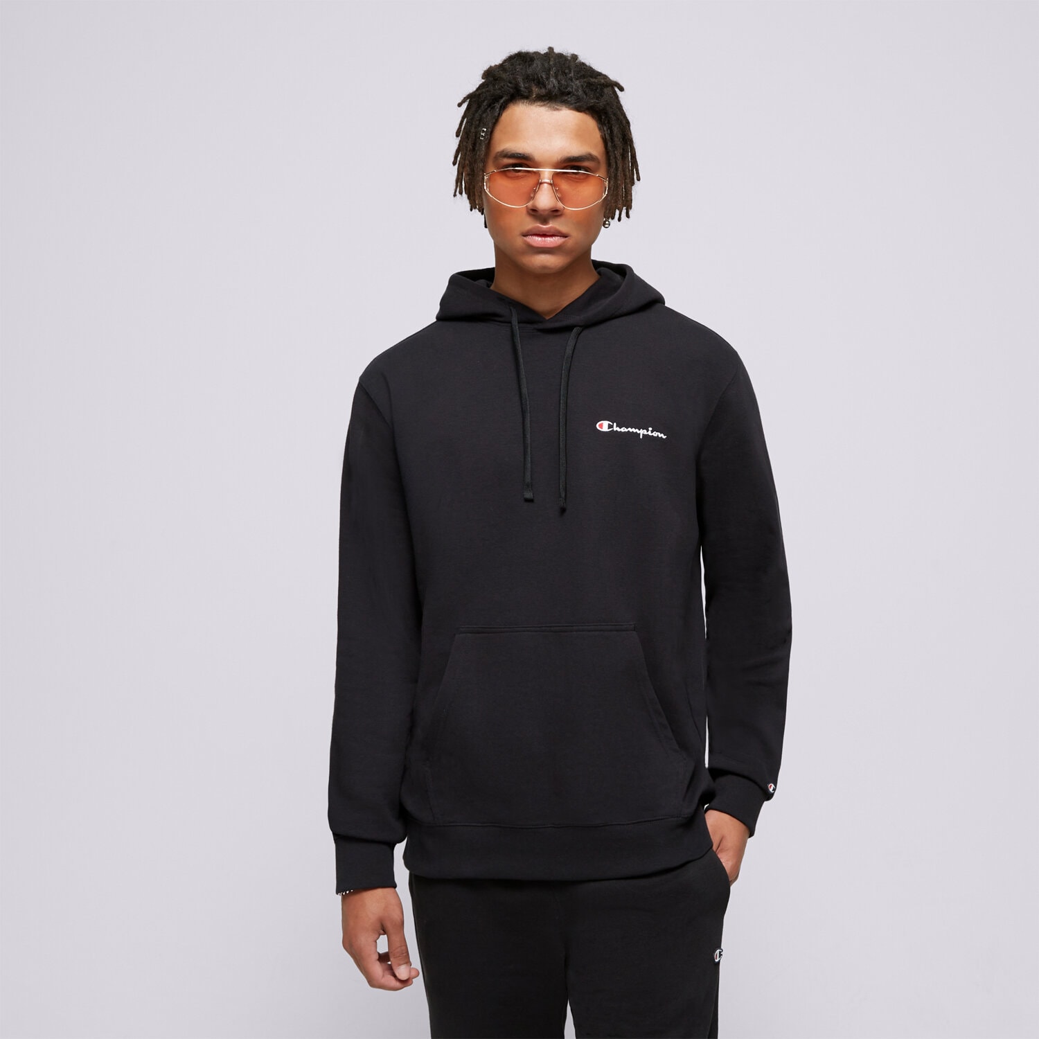 Bluza męska CHAMPION BLUZA Z KAPTUREM HOODED 219835KK001 CZARNY