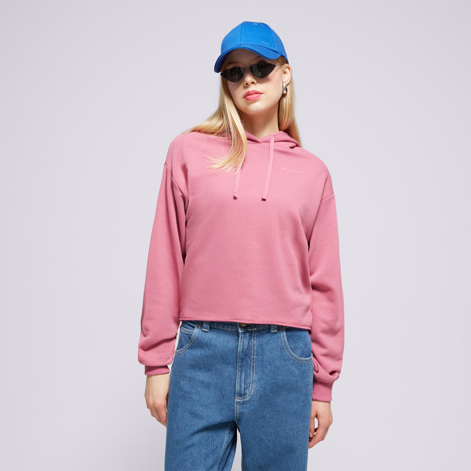 Bluza damska CHAMPION BLUZA Z KAPTUREM HOODED MINIMALIST RESORT 117240PS186 RÓŻOWY