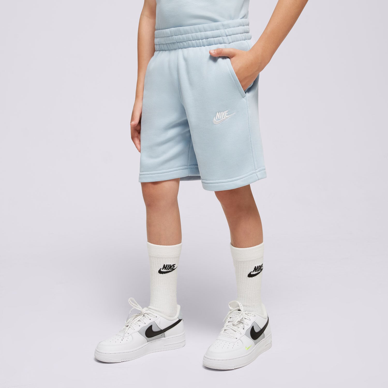 NIKE SZORTY SPORTSWEAR CLUB FLEECE BOY FD3015-440 NIEBIESKI