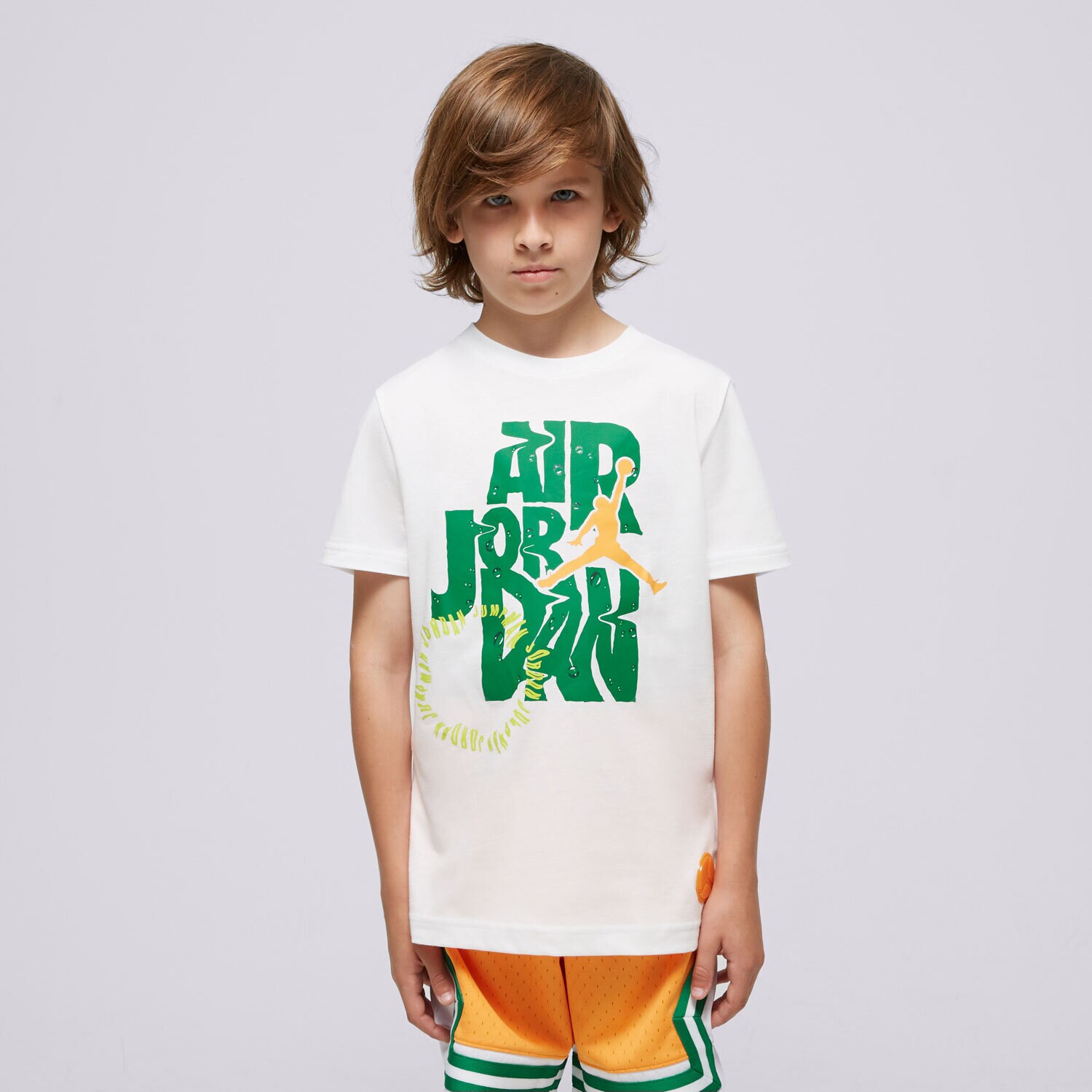 Koszulka, t-shirt dla dzieci JORDAN T-SHIRT JDB FUEL UP COOL DOWN DROPS SS BOY 95D150-001 BIAŁY