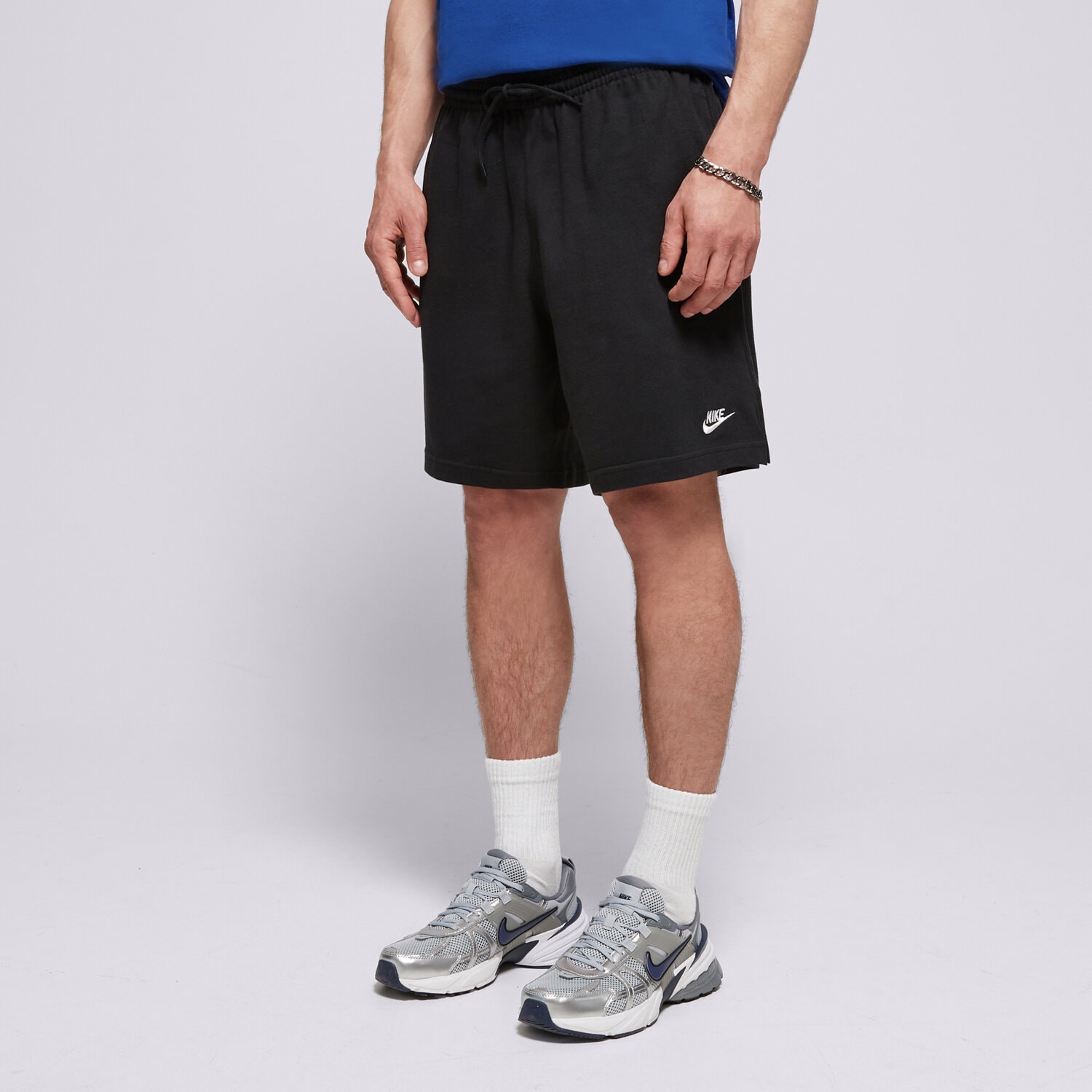 Krótkie spodenki, szorty męskie NIKE SZORTY M NK CLUB KNIT SHORT FQ4359-010 CZARNY