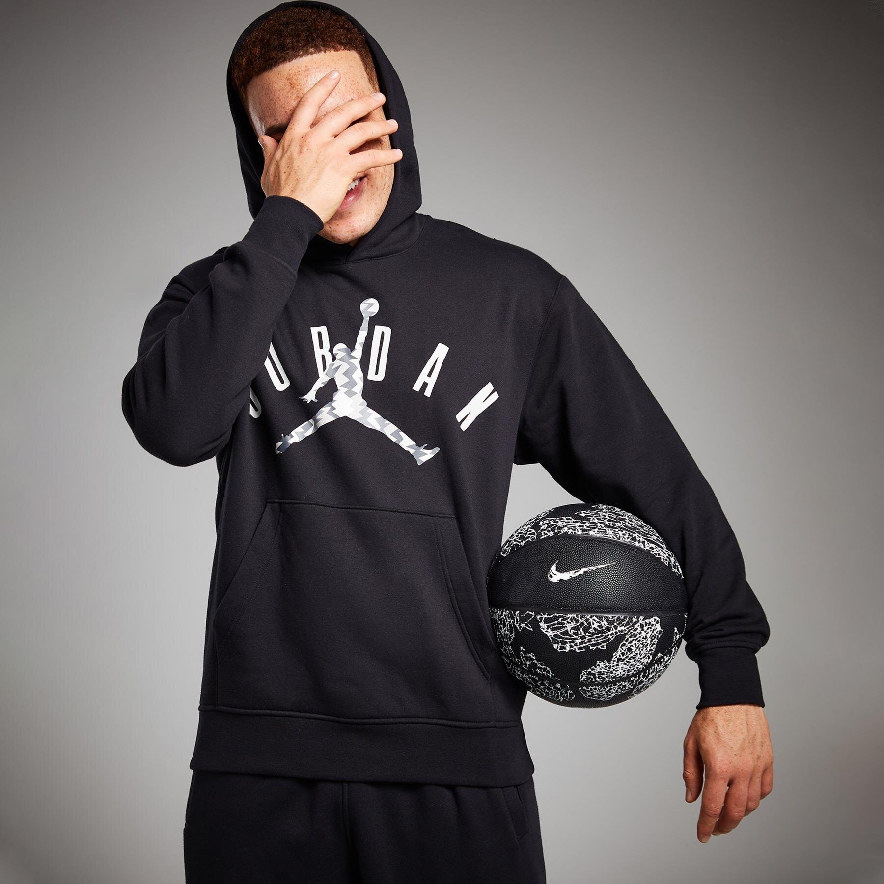 Bluza męska JORDAN BLUZA Z KAPTUREM M J FLT MVP HBR FLC PO FD7415-010 CZARNY