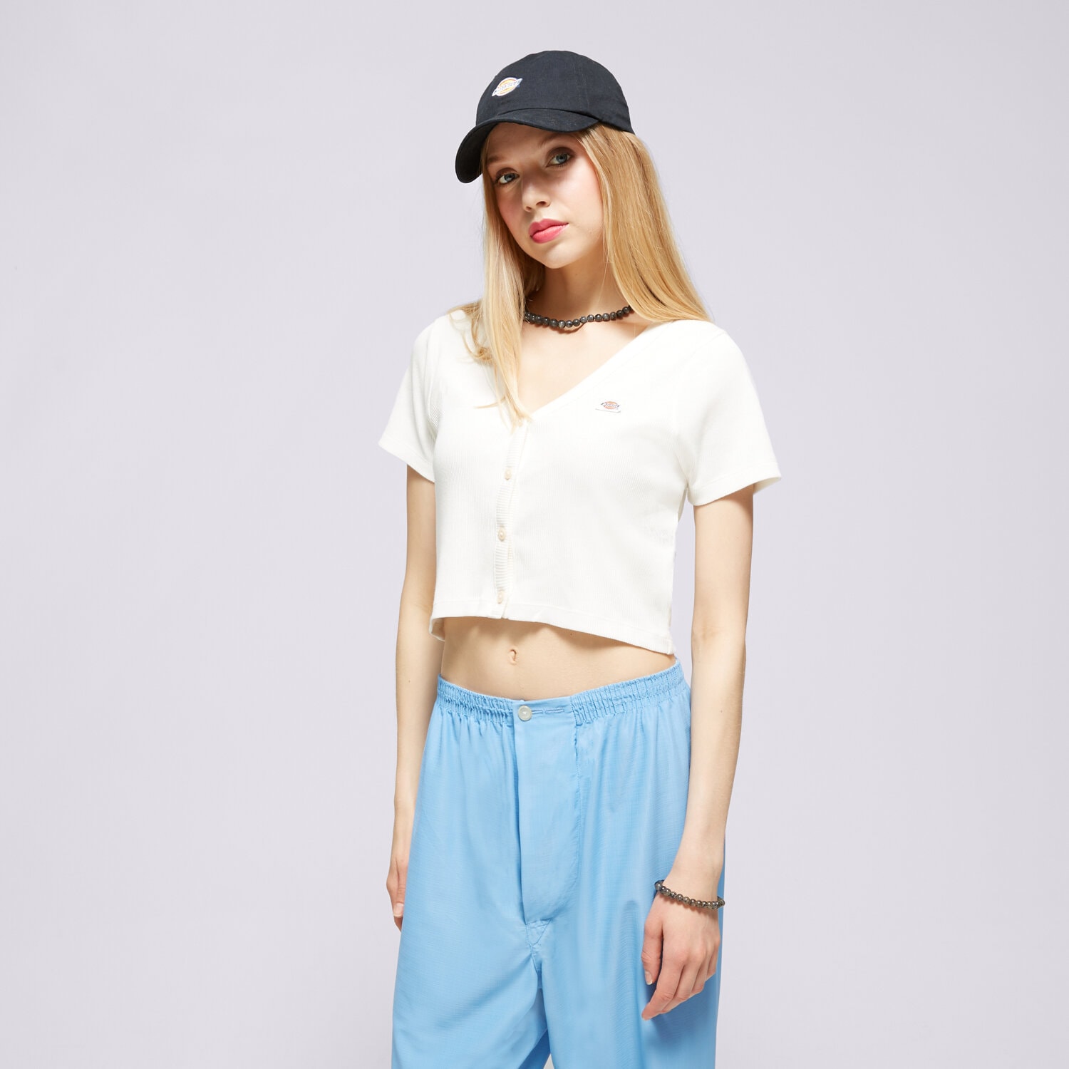 Koszulka, t-shirt damski DICKIES T-SHIRT EMPORIA CARDIGAN SS W DK0A4YRUC581 BEŻOWY